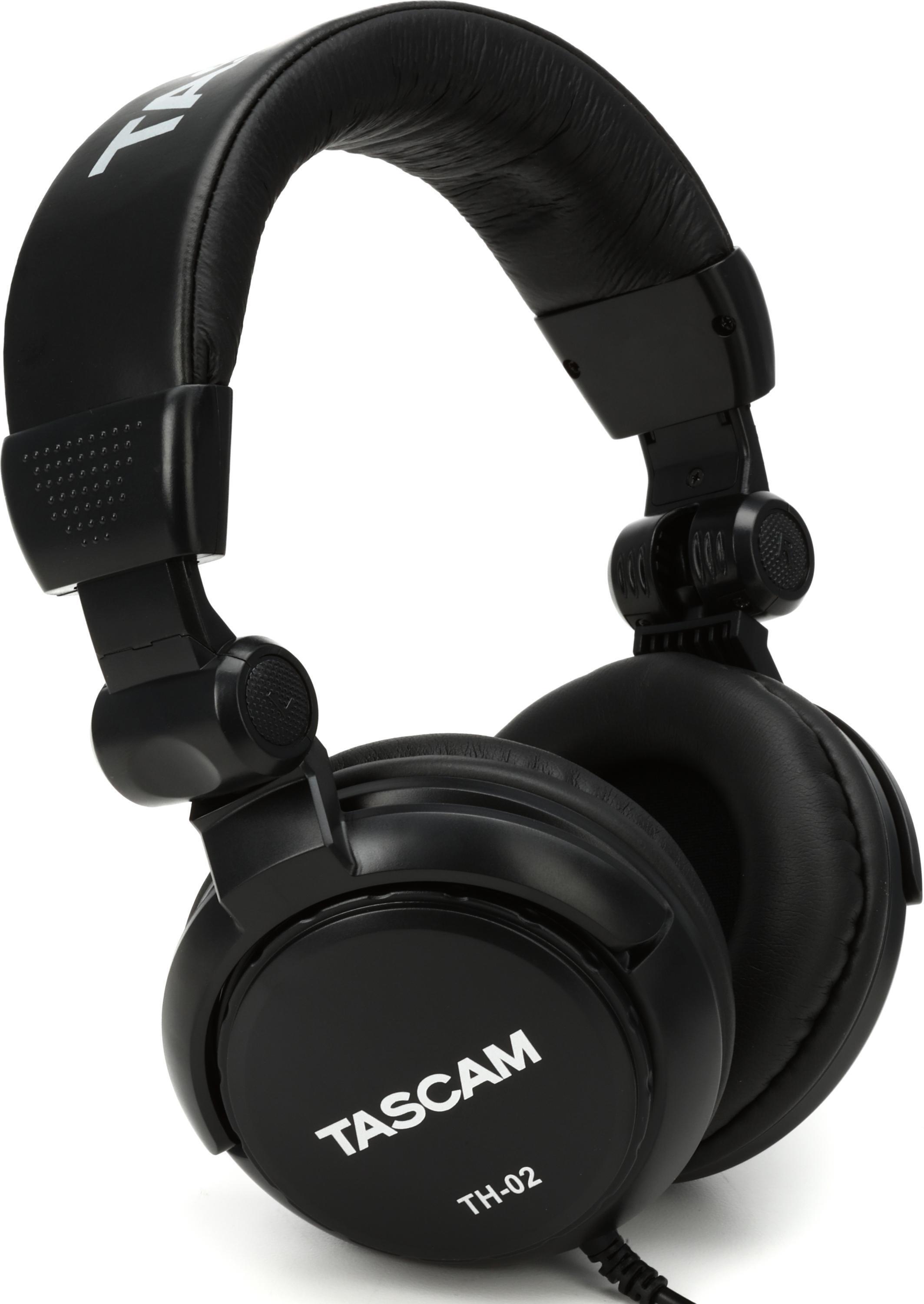 Bundled Item: TASCAM TH-02 Closed-back Studio Headphone - Black