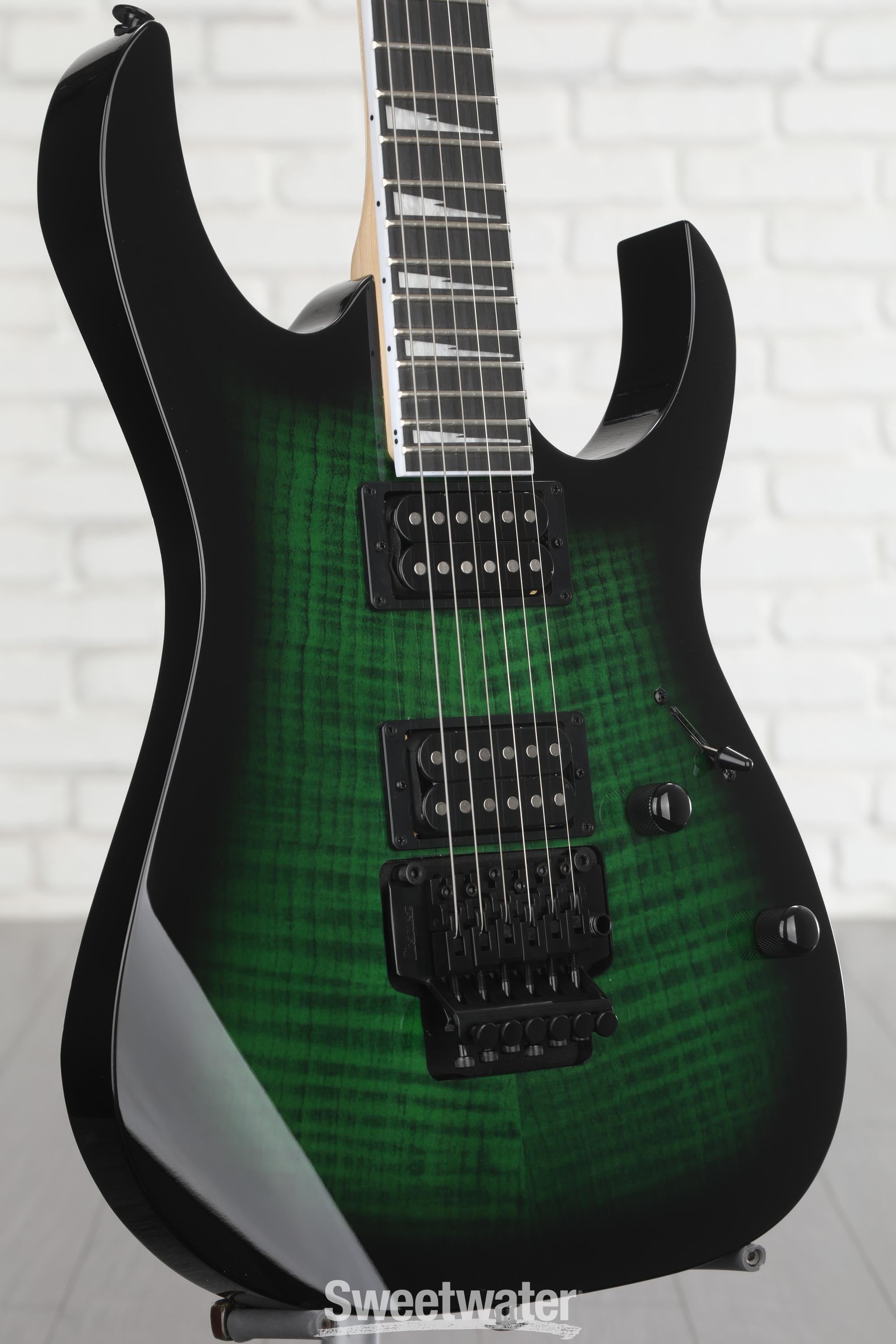Ibanez Gio RG320FAT Electric Guitar - Transparent Emerald