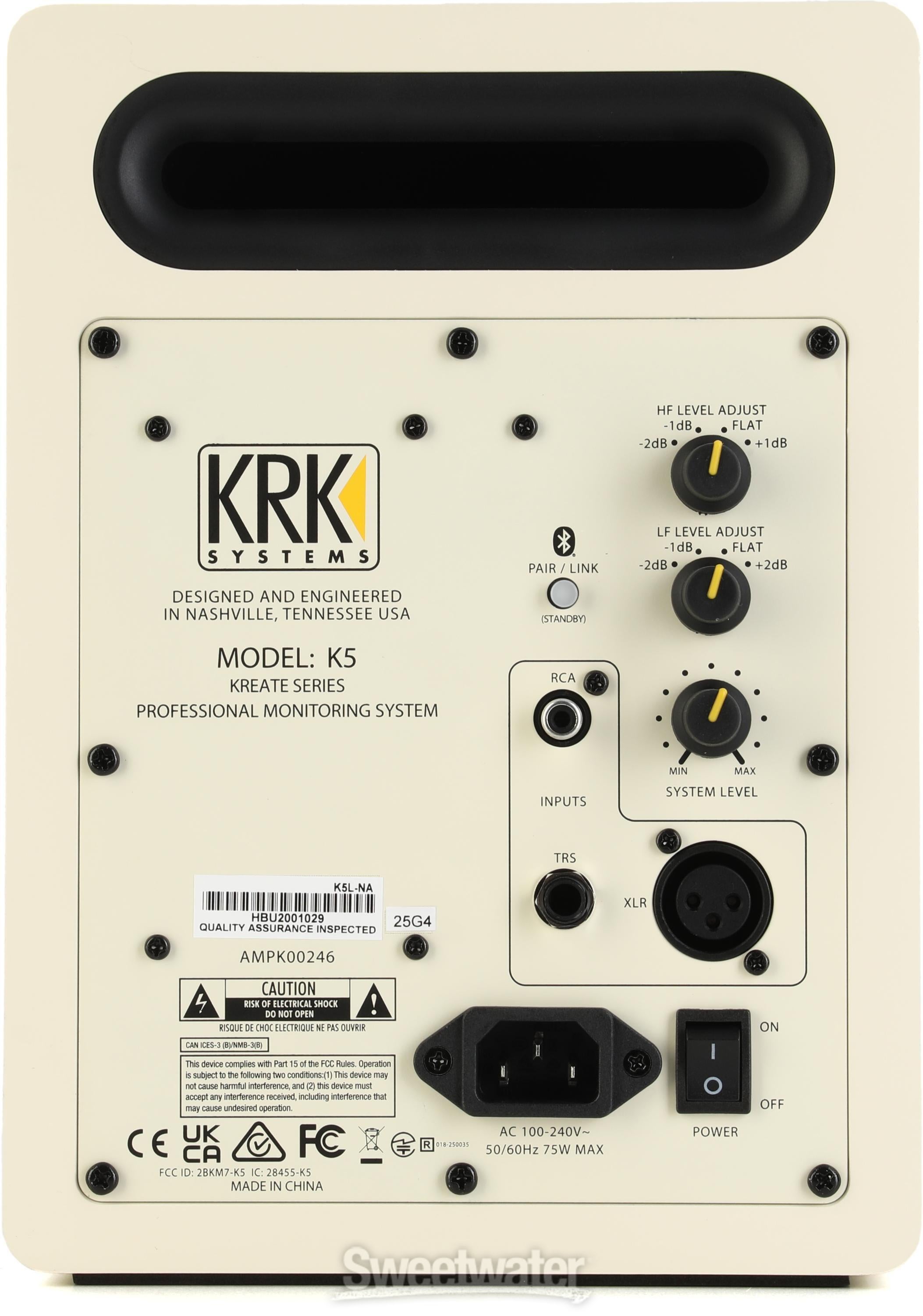 KRK Kreate 5 Powered Studio Monitor - Latte | Sweetwater