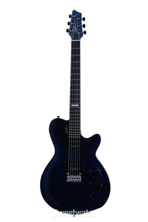 Godin LGXT - Trans Blue AA Flame