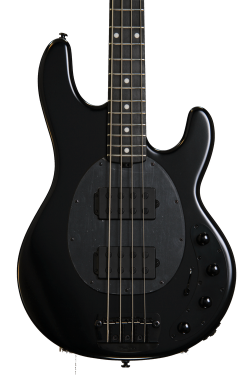 MUSIC MAN StingRay Stealth Black ベース Ernie Ball Music Man StingRay 4 HH - Stealth Black, Ebony