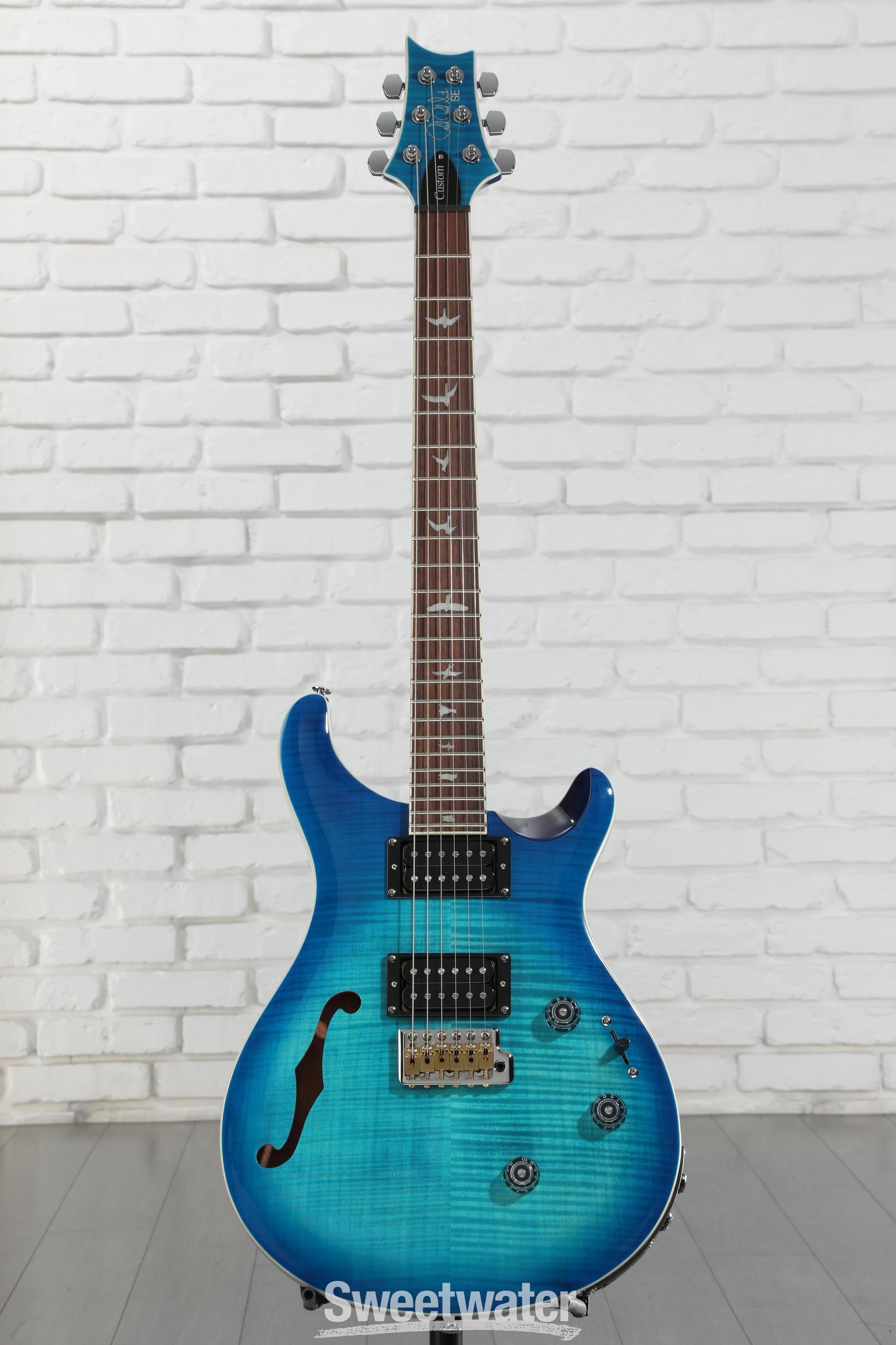 PRS SE Custom 24 Semi-Hollow Piezo Electric Guitar - Lake