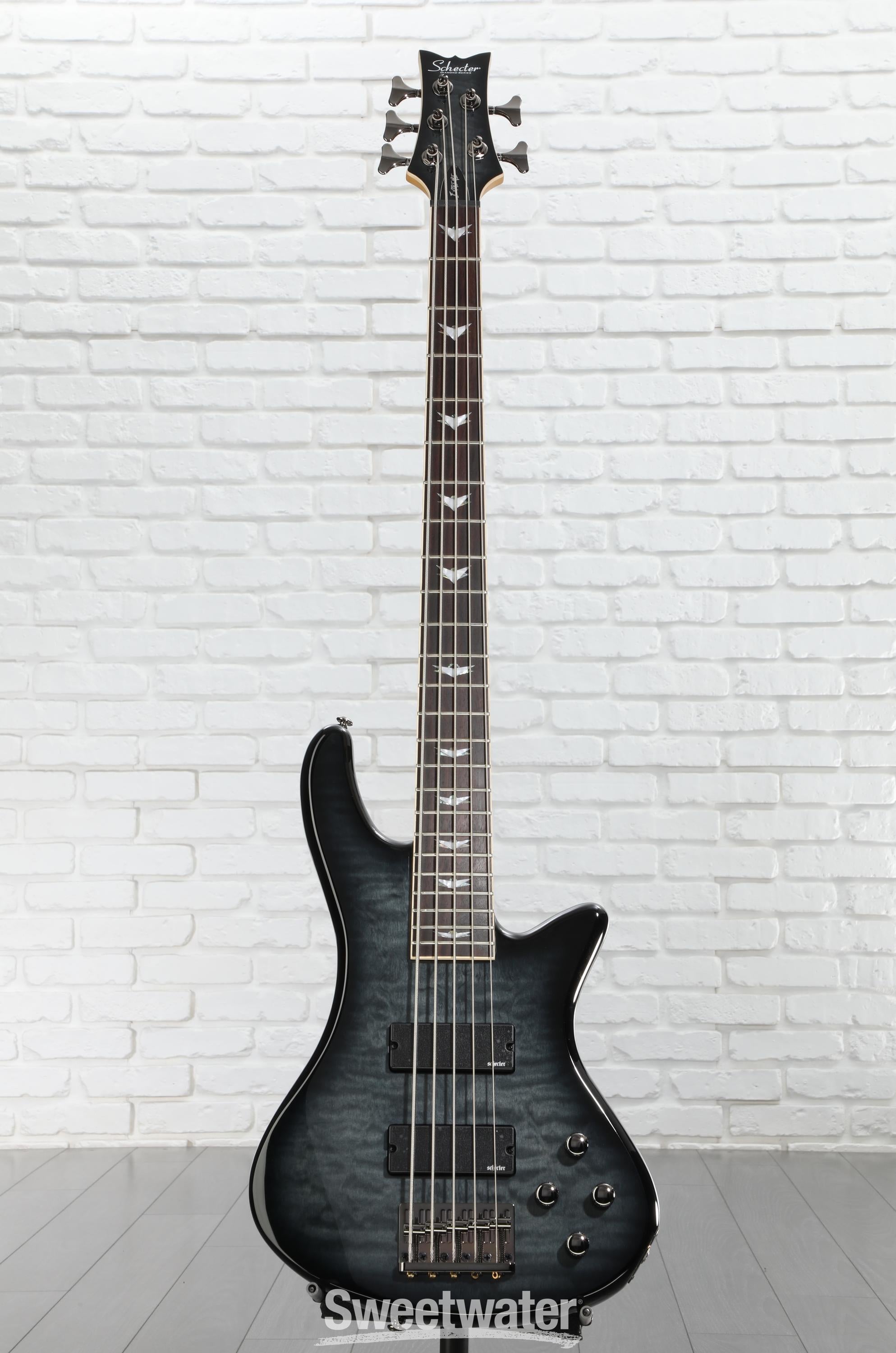 Schecter Stiletto Extreme 5 Bass Guitar - See-Thru Black | Sweetwater