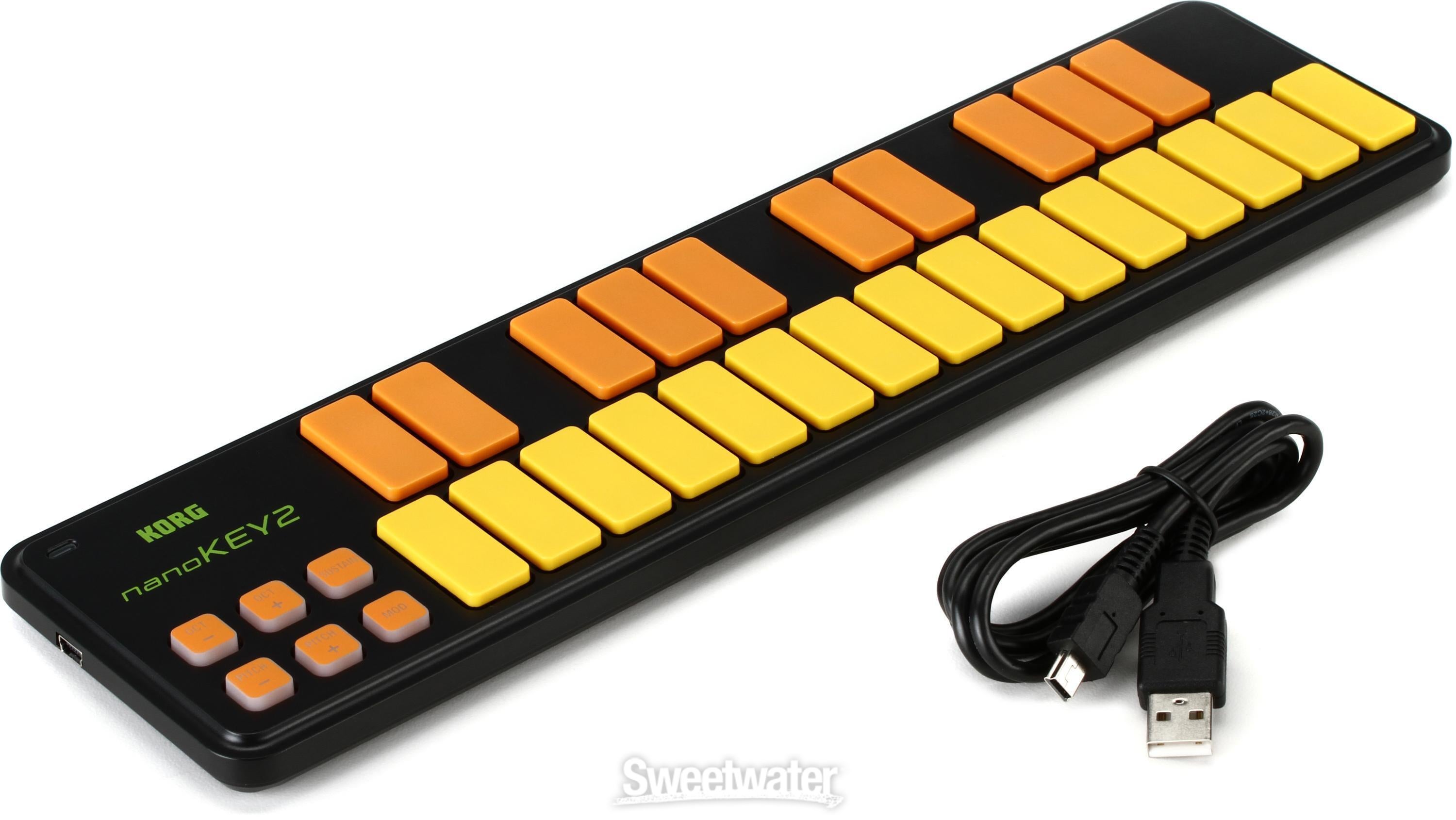 Korg nanoKEY2 25-key Keyboard Controller - Orange/Green Limited