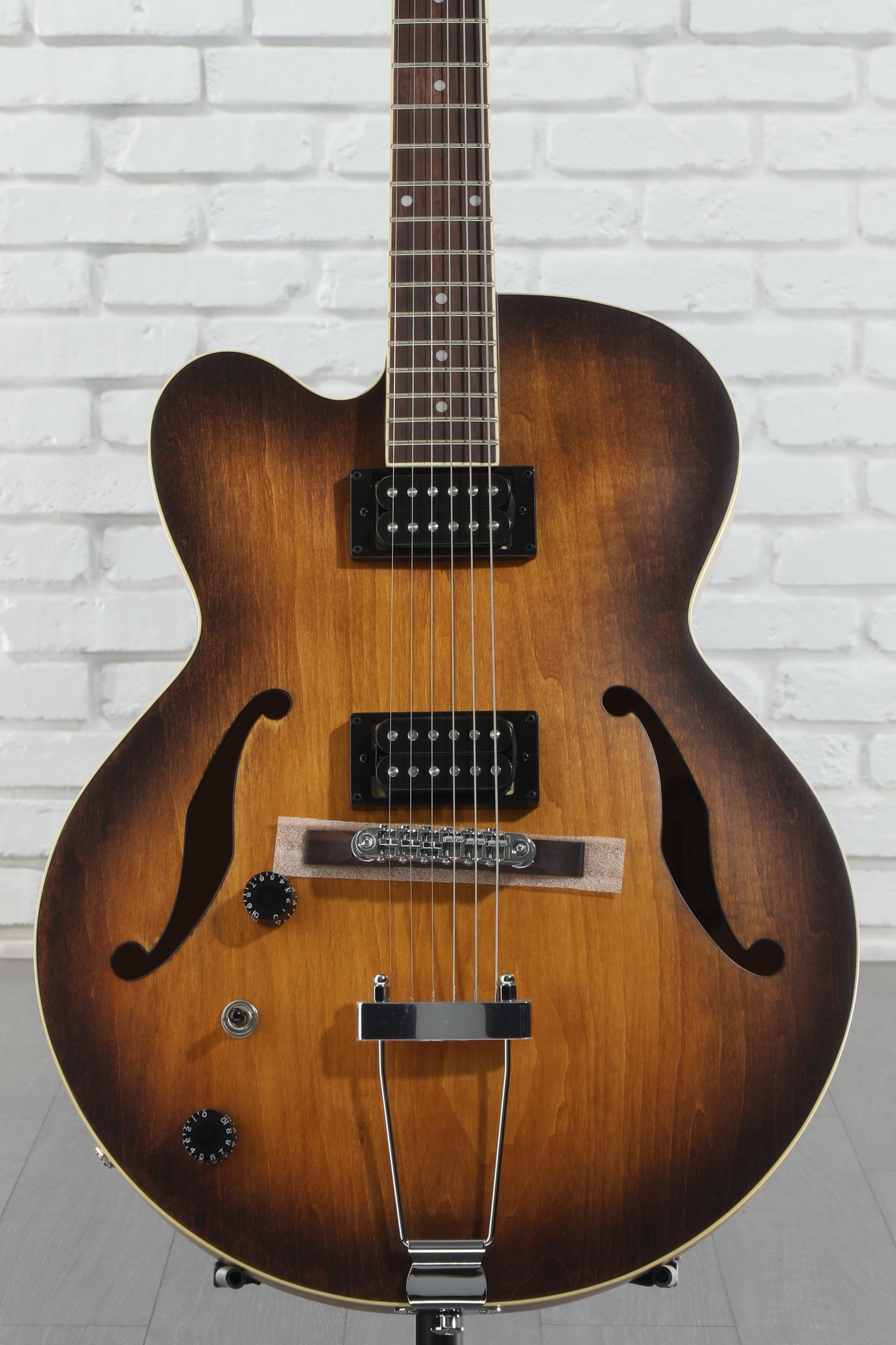 ギター ibanez AG95 left-handed Ibanez Artcore Expressionist AG95QA Left-handed - Dark Brown