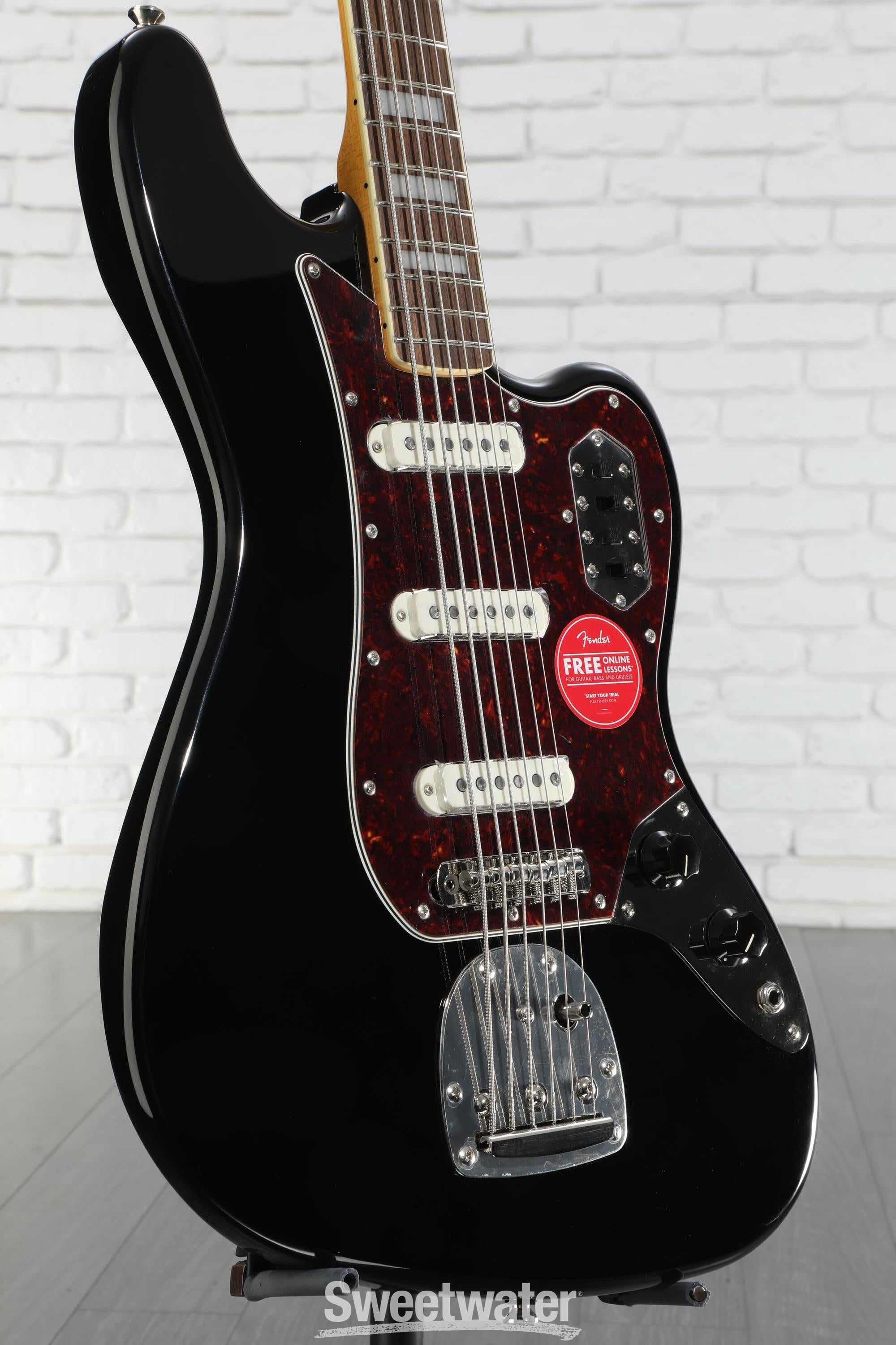 Squier Classic Vibe Bass VI Guitar - Black | Sweetwater