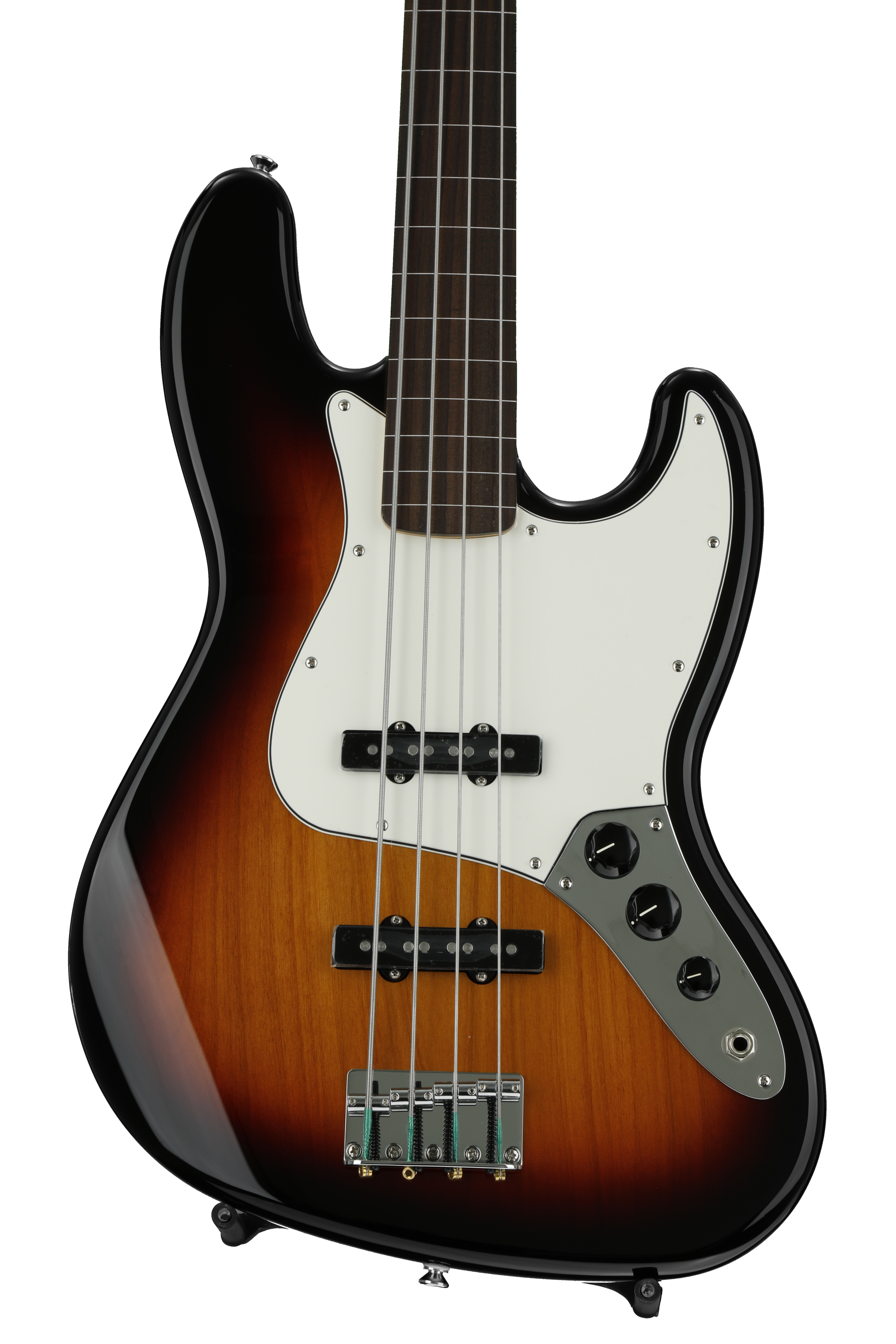 Fender Standard Jazz Bass, Fretless - Brown Sunburst with Rosewood