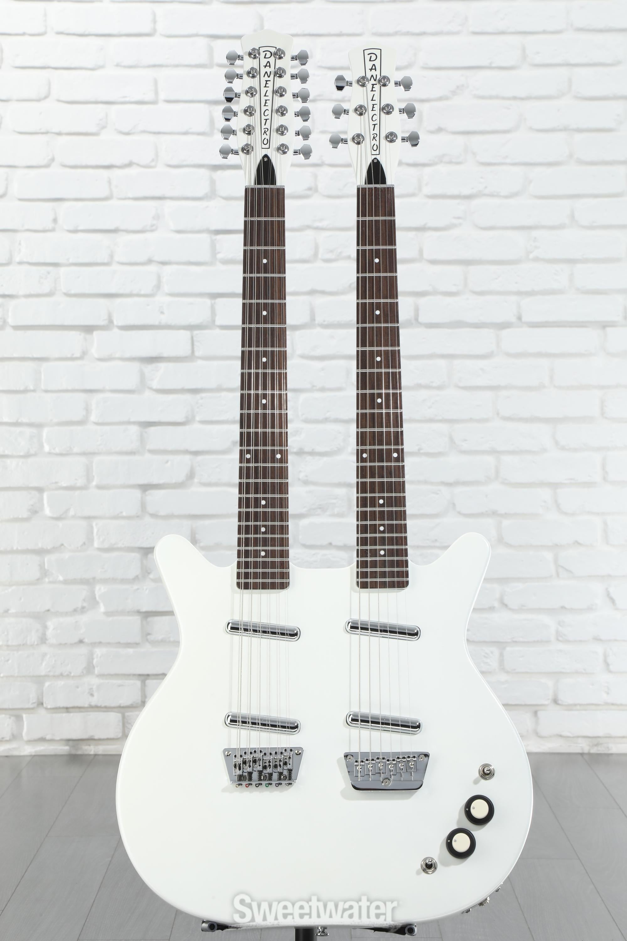 ダンエレクトロ Danelectro Double Neck 6-12 The Music Store, Inc. - Danelectro DBN612 WTP 6-String/12