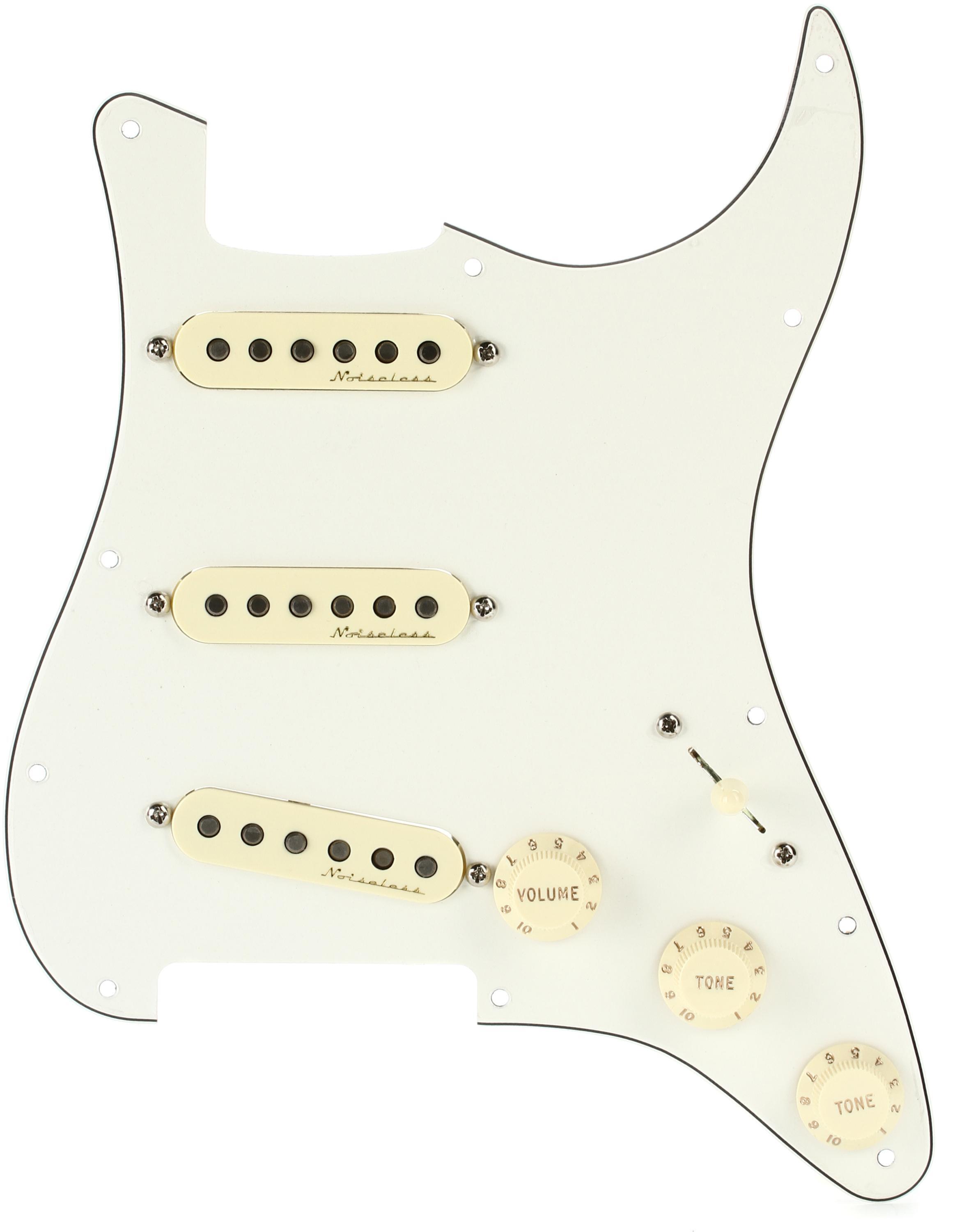 Fender Vintage Noiseless SSS Pre-wired Stratocaster Pickguard - Parchment  3-ply