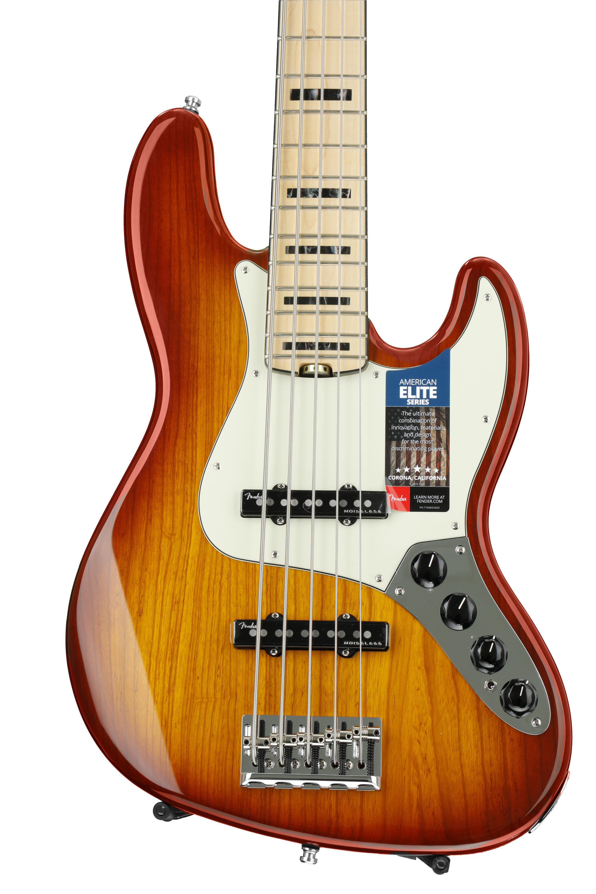 Fender American Elite Jazz Bass V - Tobacco Sunburst with