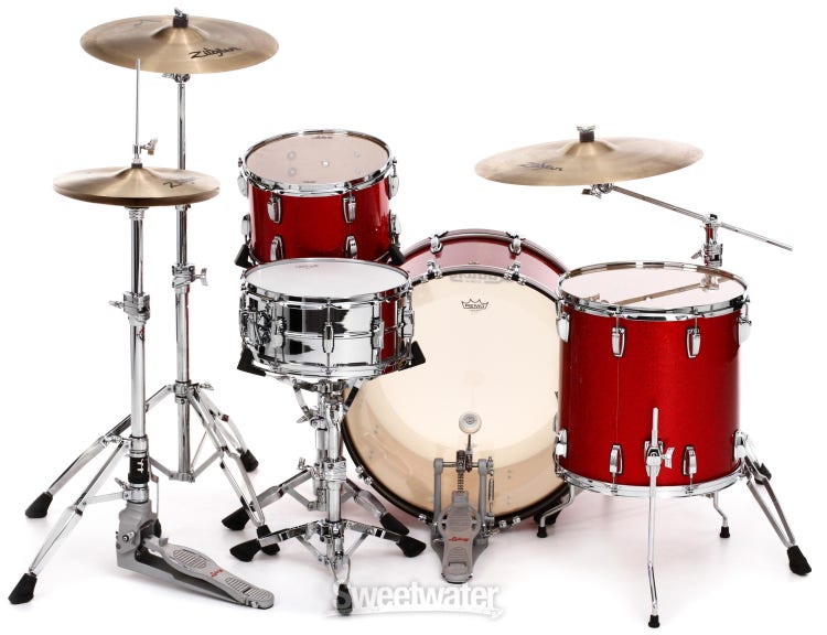 Ludwig Classic Maple Pro Beat 3-piece Shell Pack - Red Sparkle