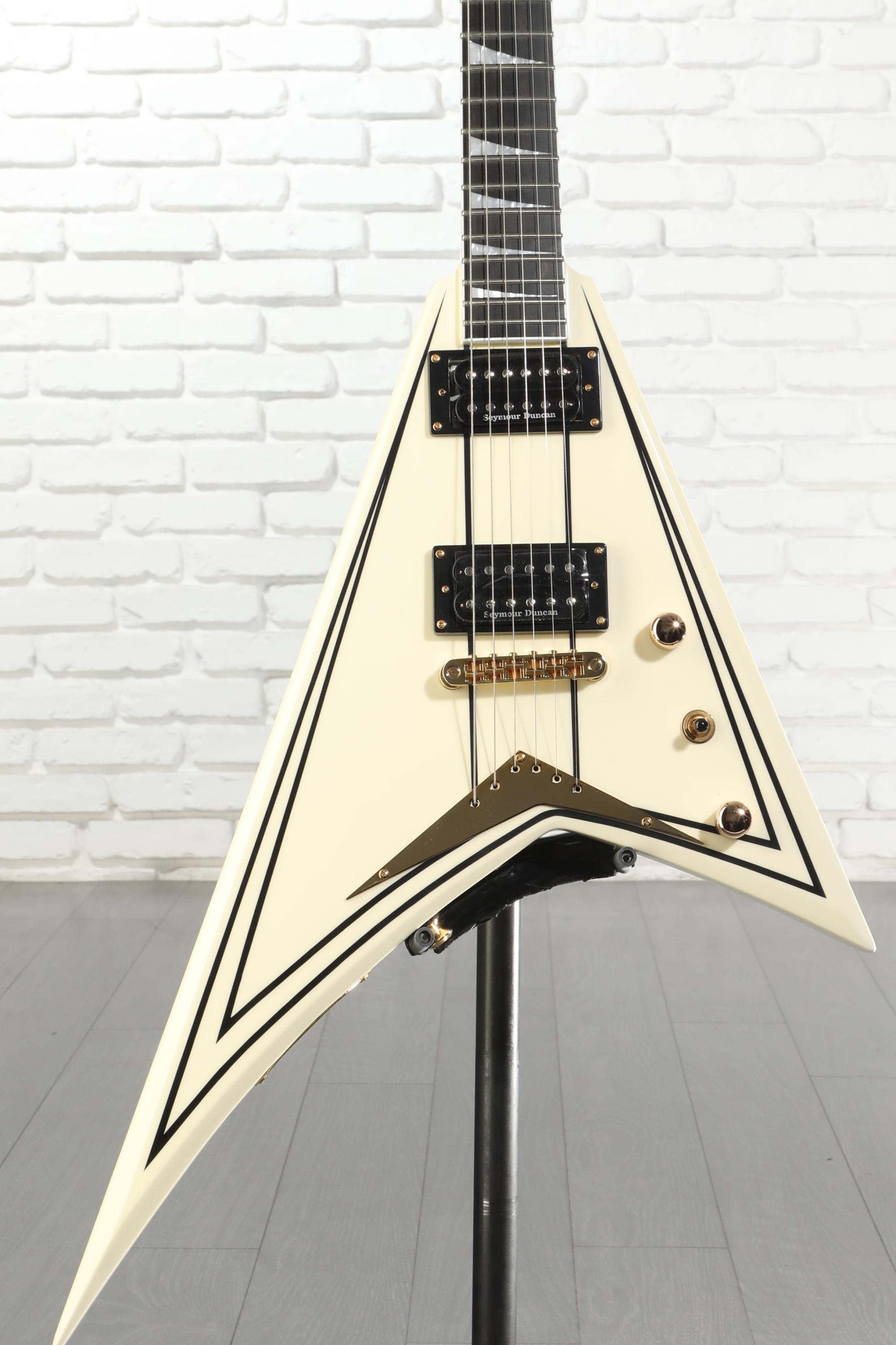 Jackson Pro Series Rhoads RRT3 - Ivory with Black Pinstripes