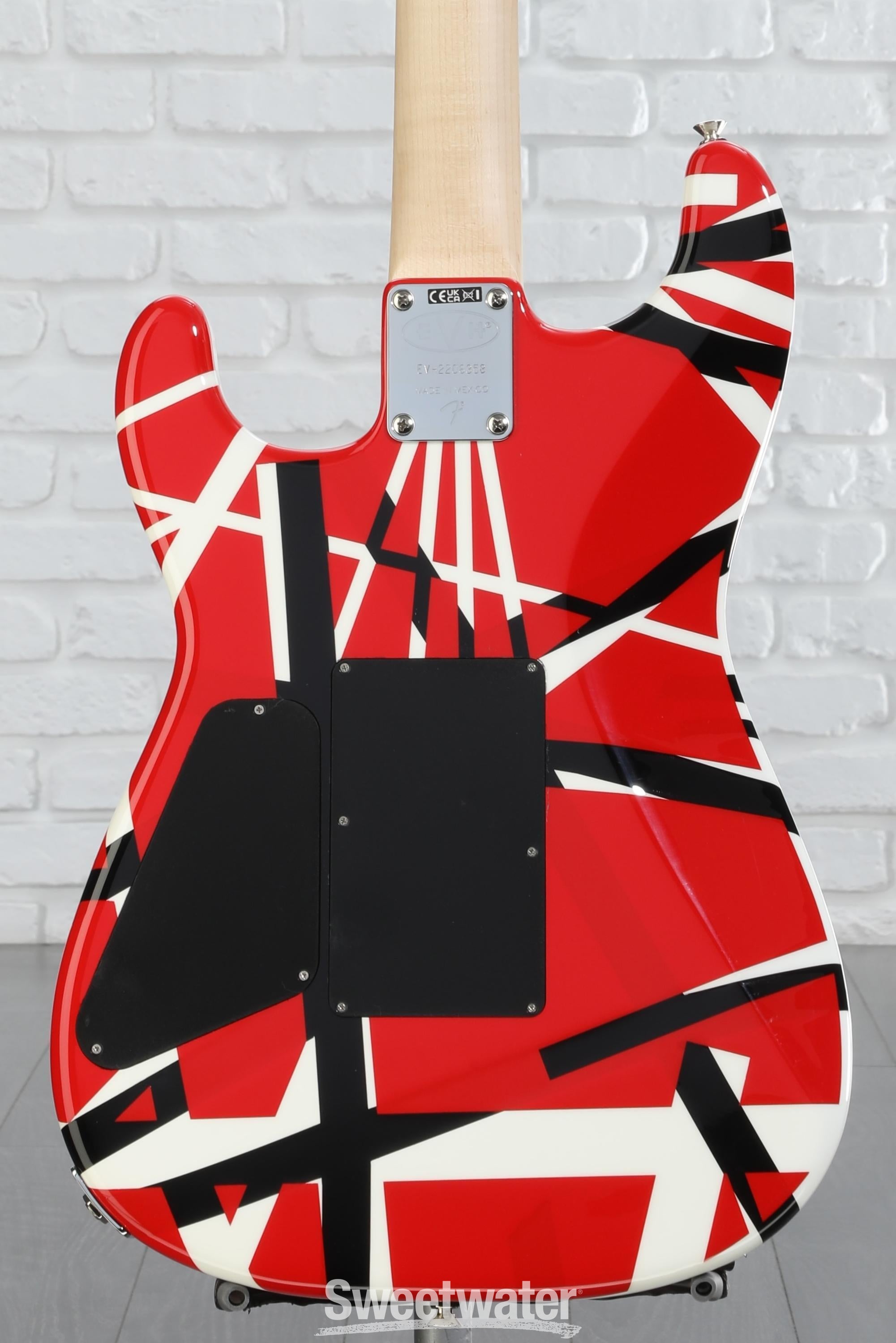 EVH Striped Series - Red with Black and White Stripes