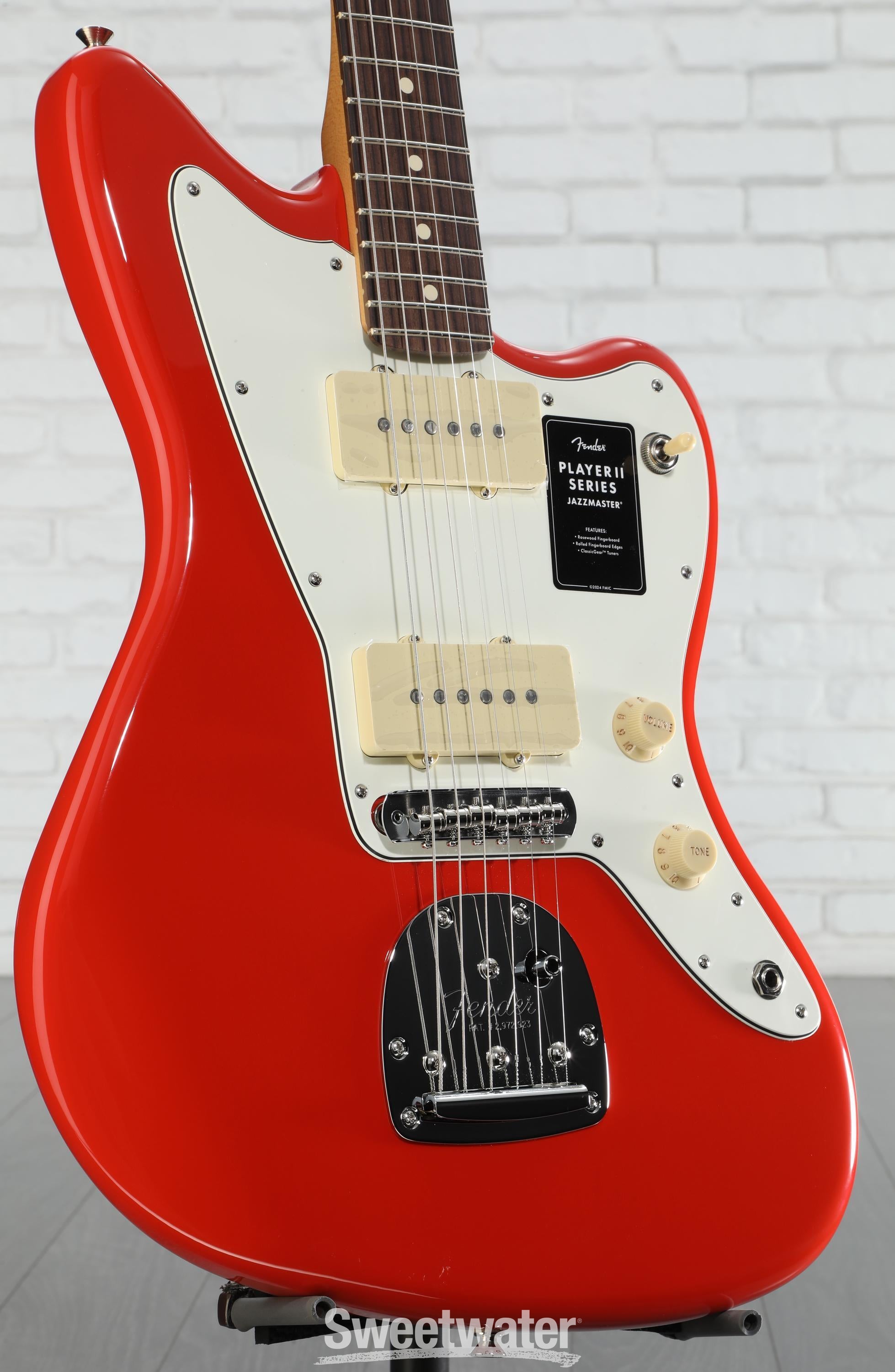 HardRlic Jazzmaster Type/Hot Blade PU×2 Fender Player II Jazzmaster Rosewood Fingerboard Coral Red