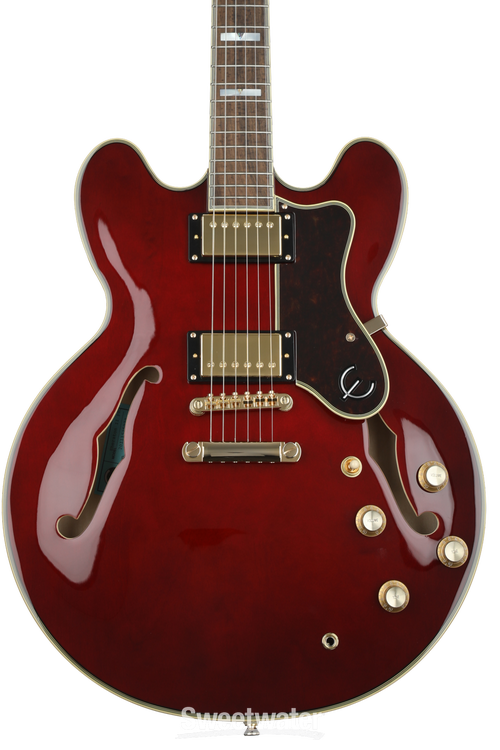 Epiphone Sheraton-II PRO Semi-Hollow Electric Guitar - Wine Red | Sweetwater