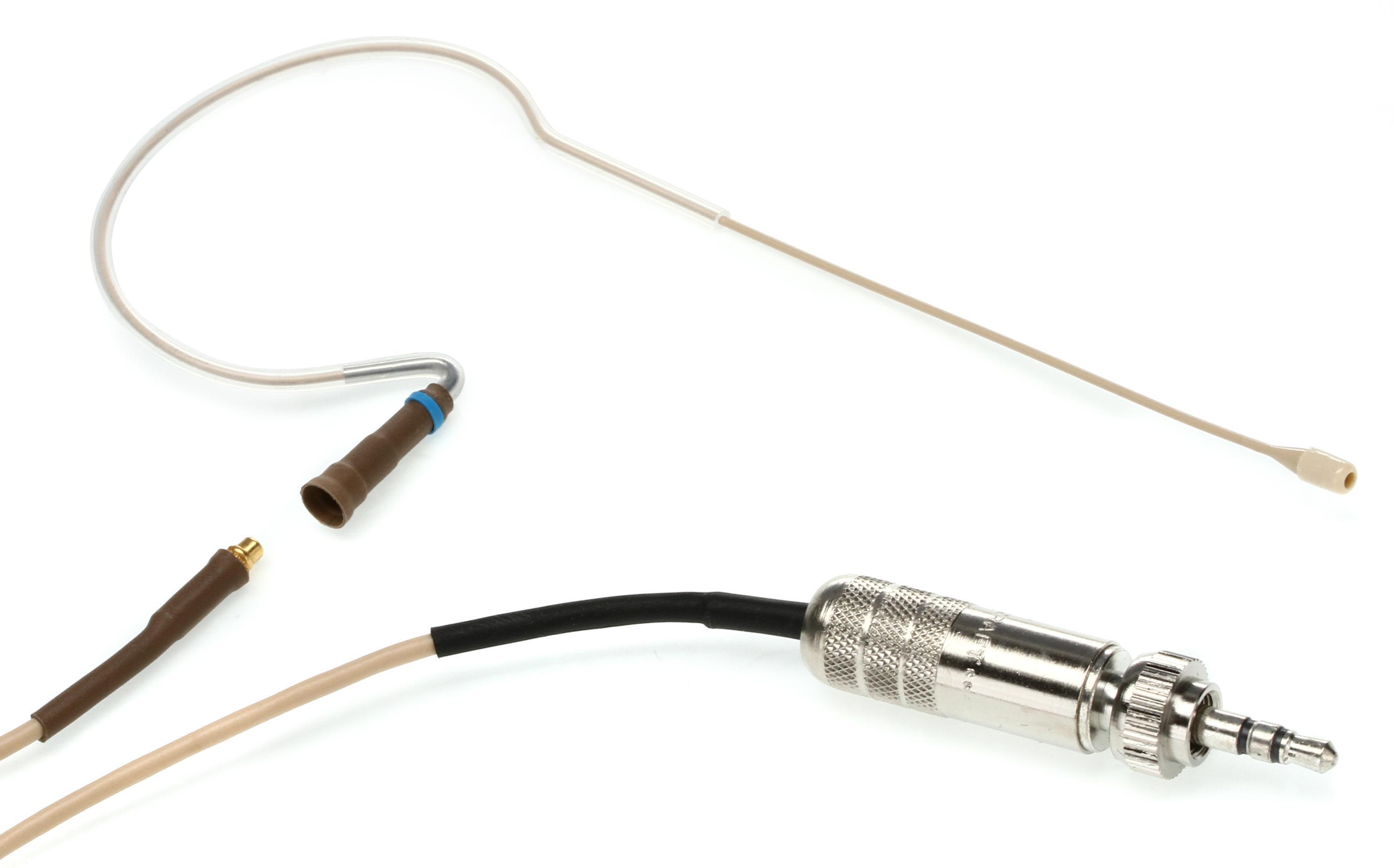 Photo of Countryman E6 Omnidirectional Earset Microphone - Low Gain with 2mm Cable and 3.5mm Connector for Sennheiser Wireless - Light Beige