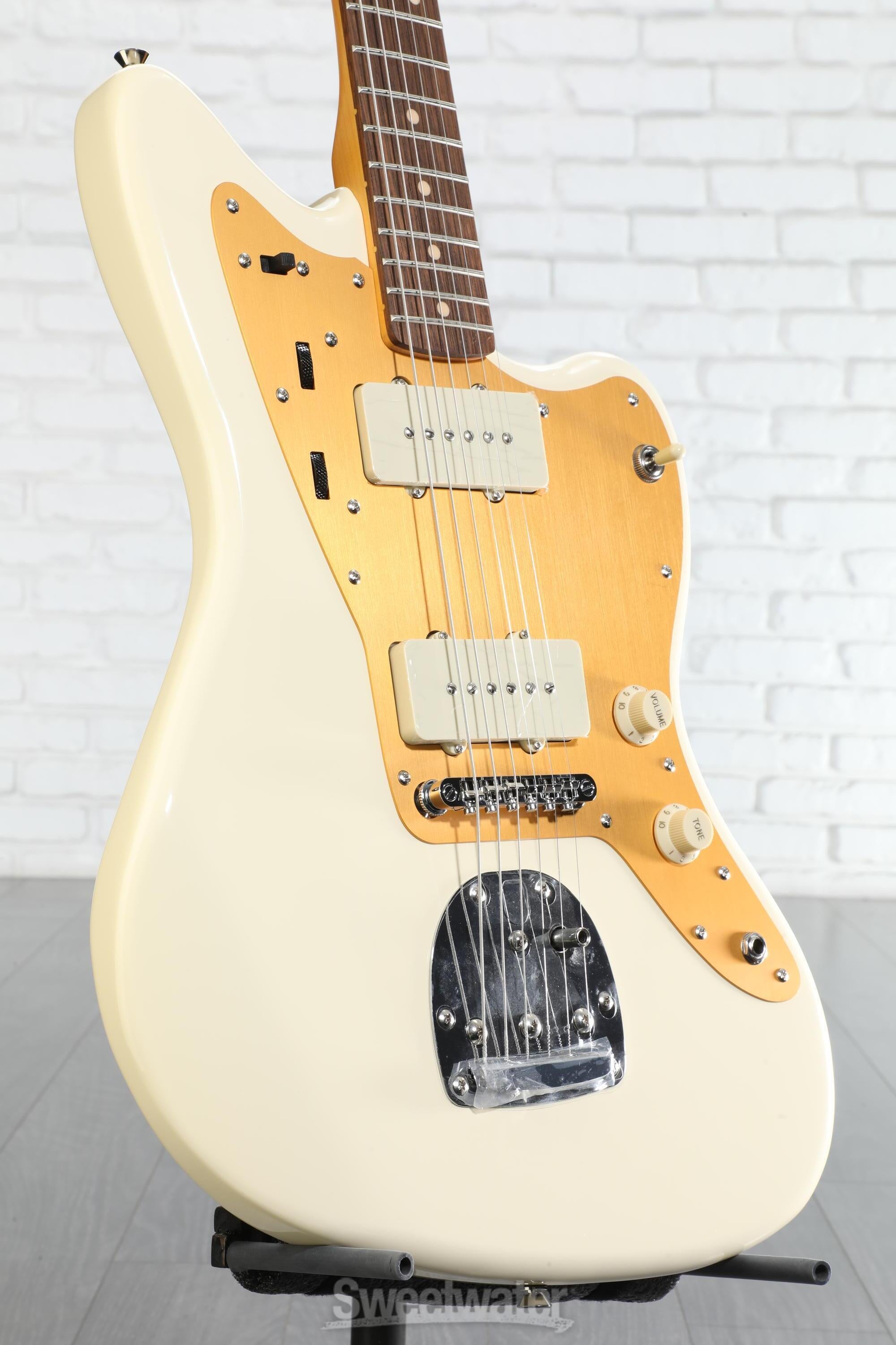 Squier J Mascis Signature Jazzmaster - Vintage White with Indian
