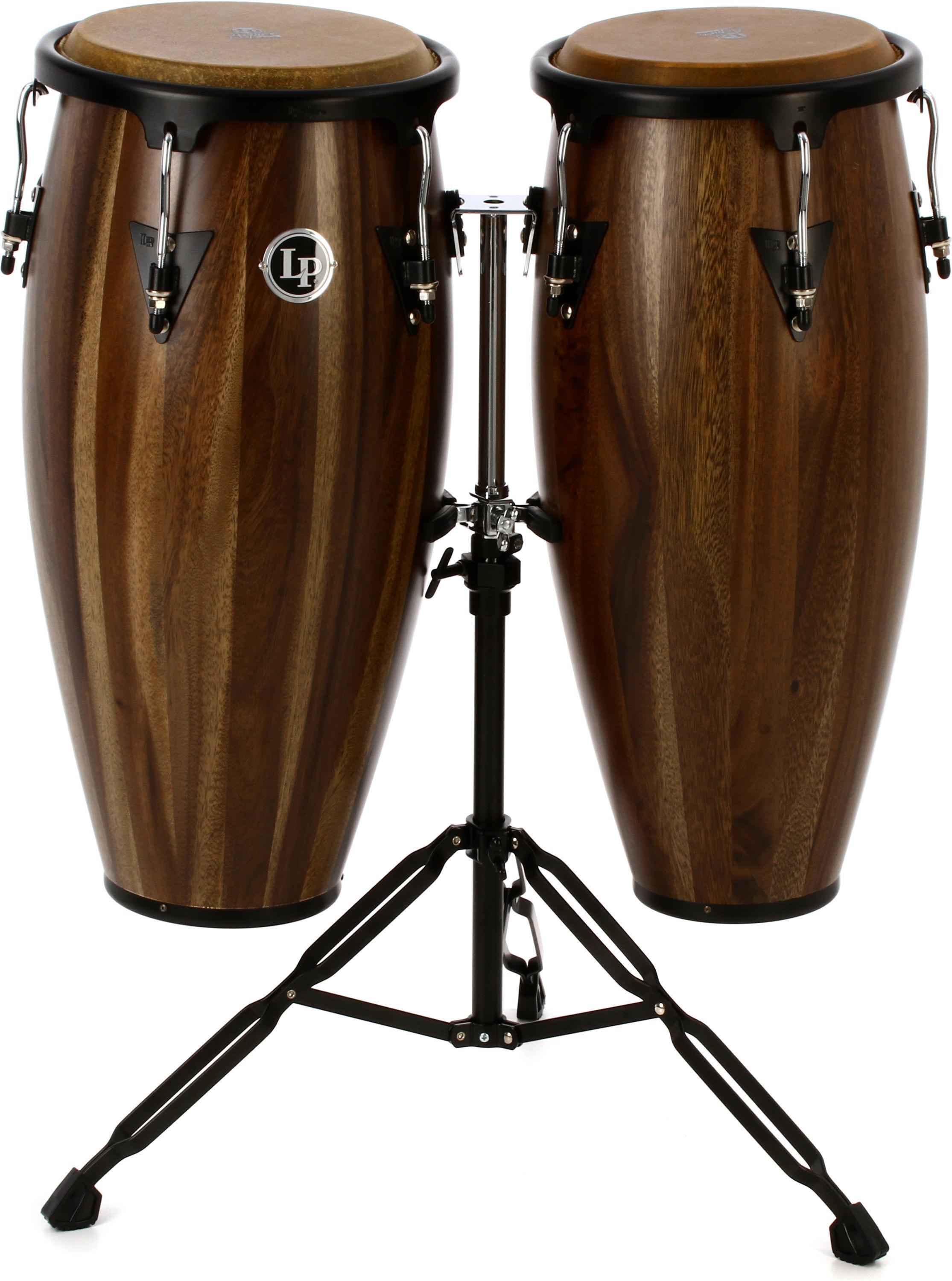 Latin Percussion Aspire Wood Conga Set - 10/11 inch Siam Walnut