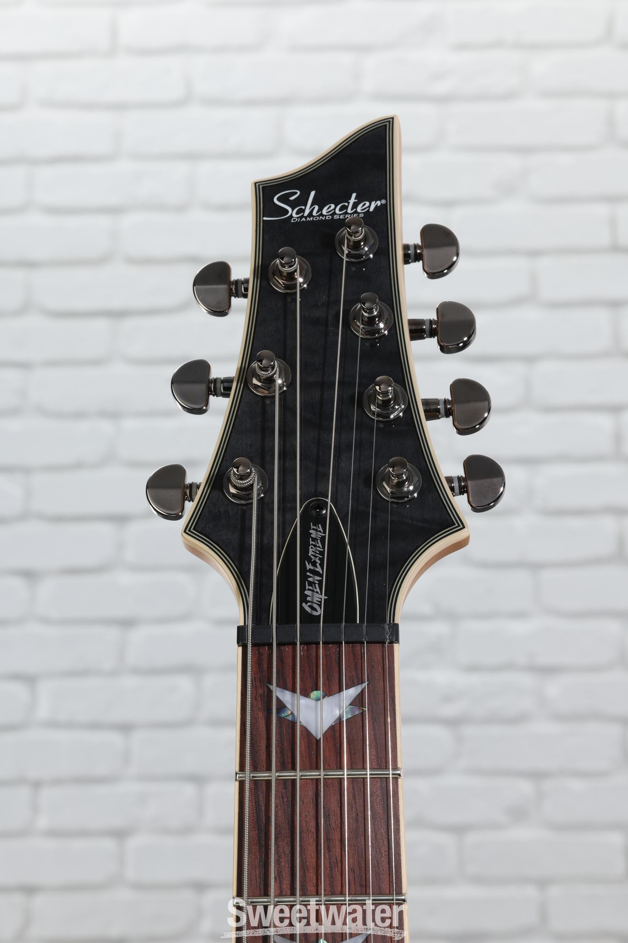Schecter Omen Extreme-7 Electric Guitar - See Thru Black
