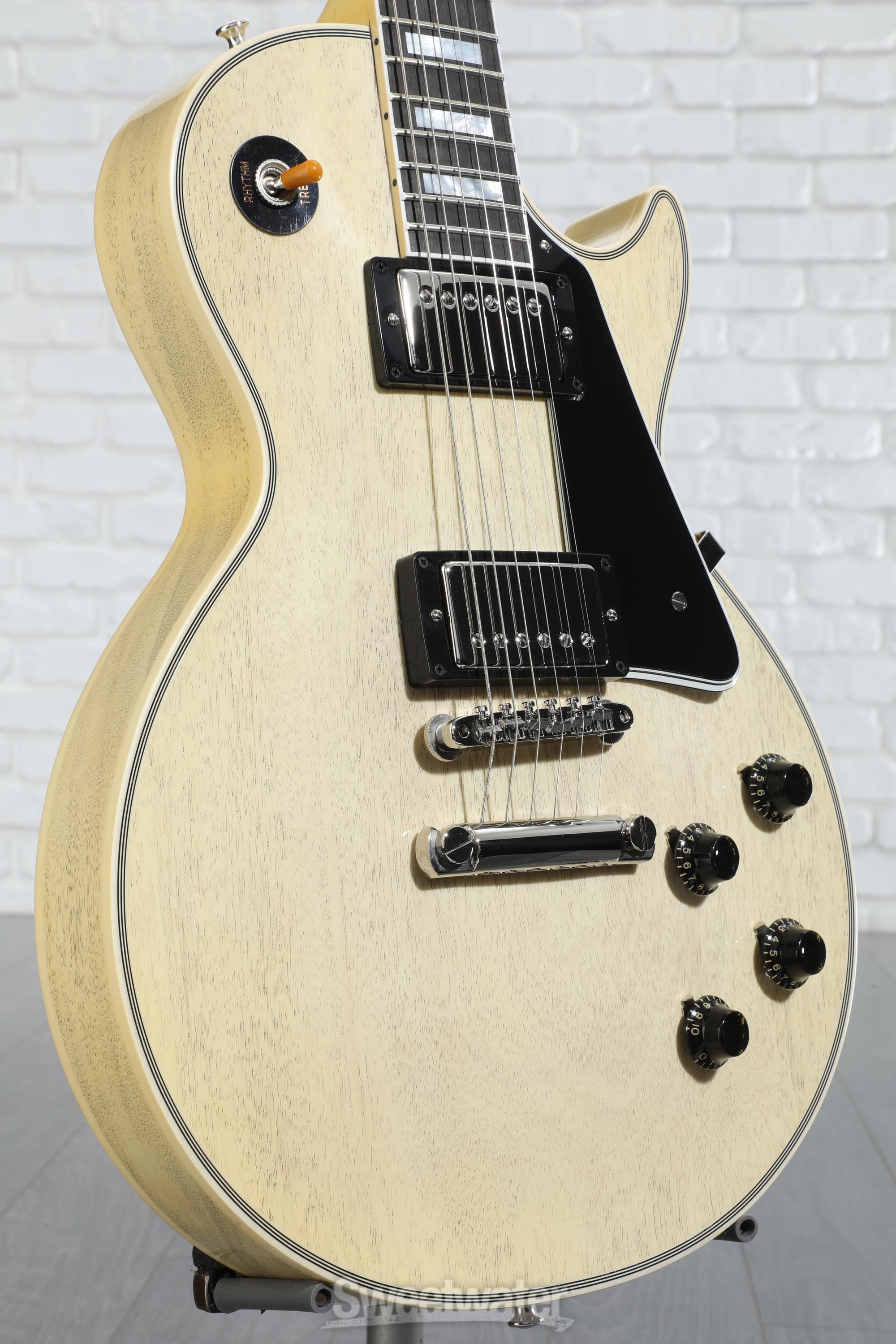 ギター Gibson custom shop 1957 les paul custom Platinum Gibson Custom 1957 Les Paul Custom Reissue 3-Pickup