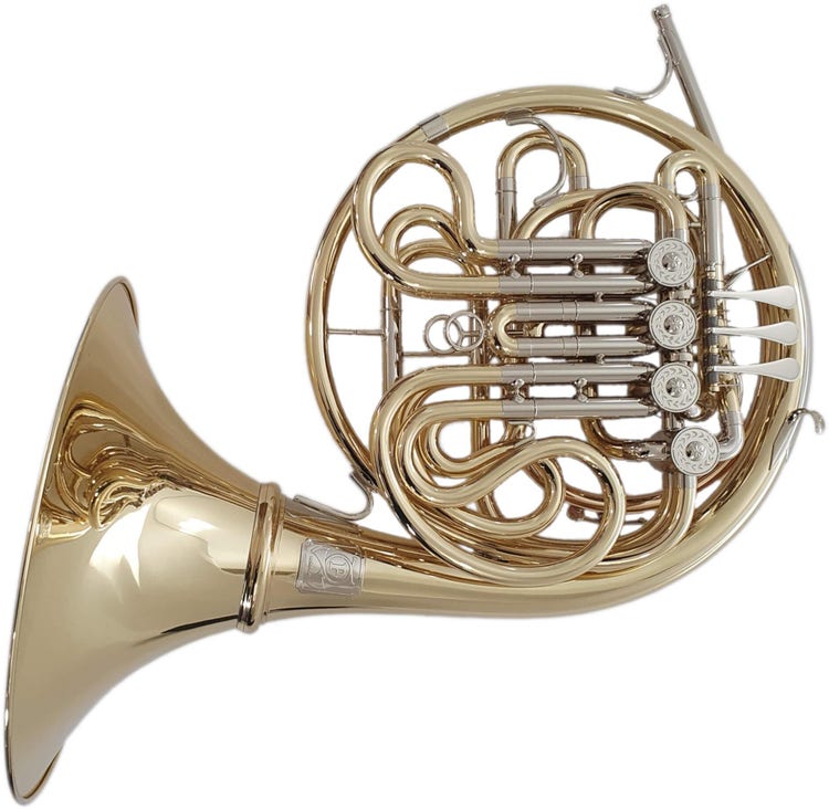 Paxman Musical Instruments Model 20 F/Bb Full Double Horn - Yellow Brass  with Detachable Bell