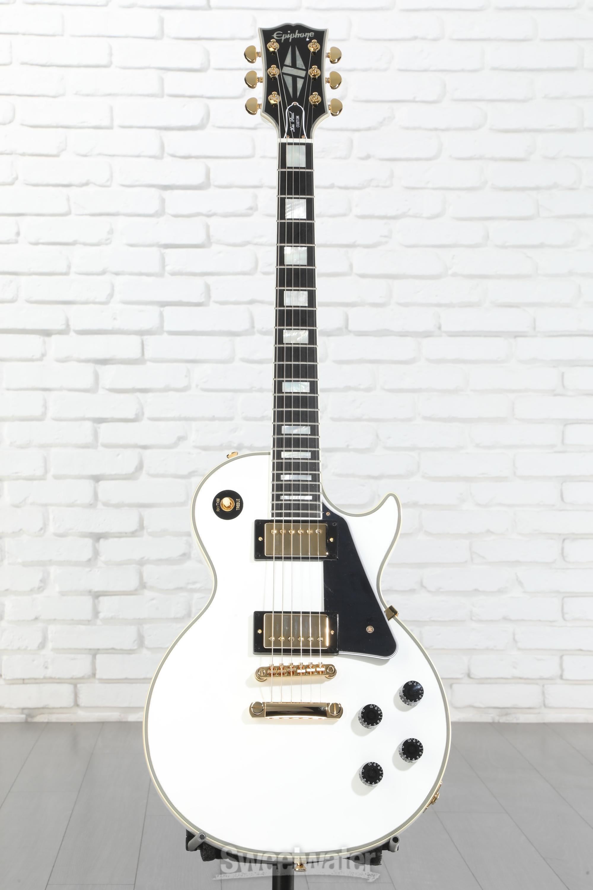 Epiphone Les Paul Custom Electric Guitar - Alpine White | Sweetwater