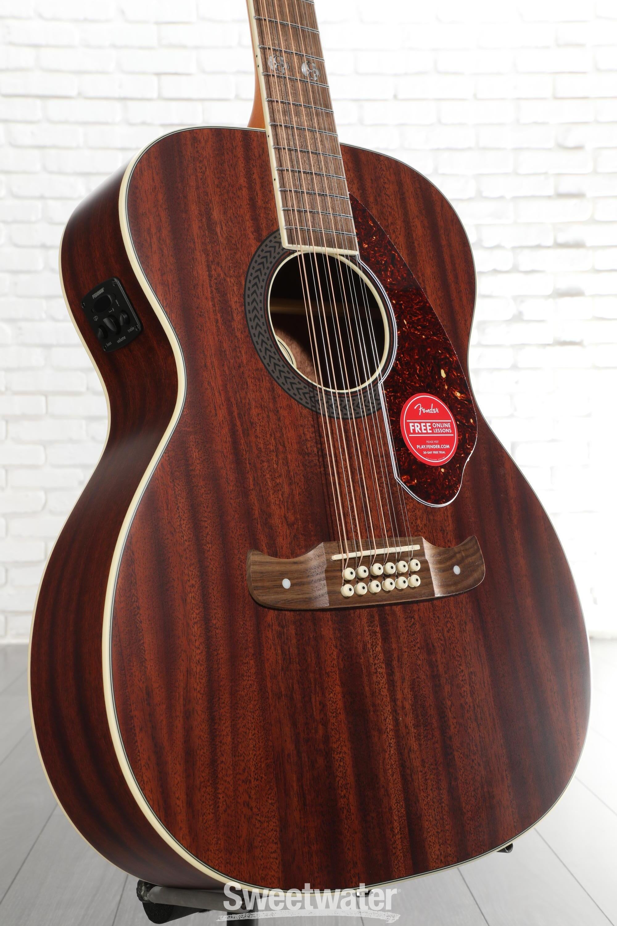 Photo of Fender Tim Armstrong Hellcat, 12-string Acoustic-Electric Guitar - Natural with Walnut Fingerboard