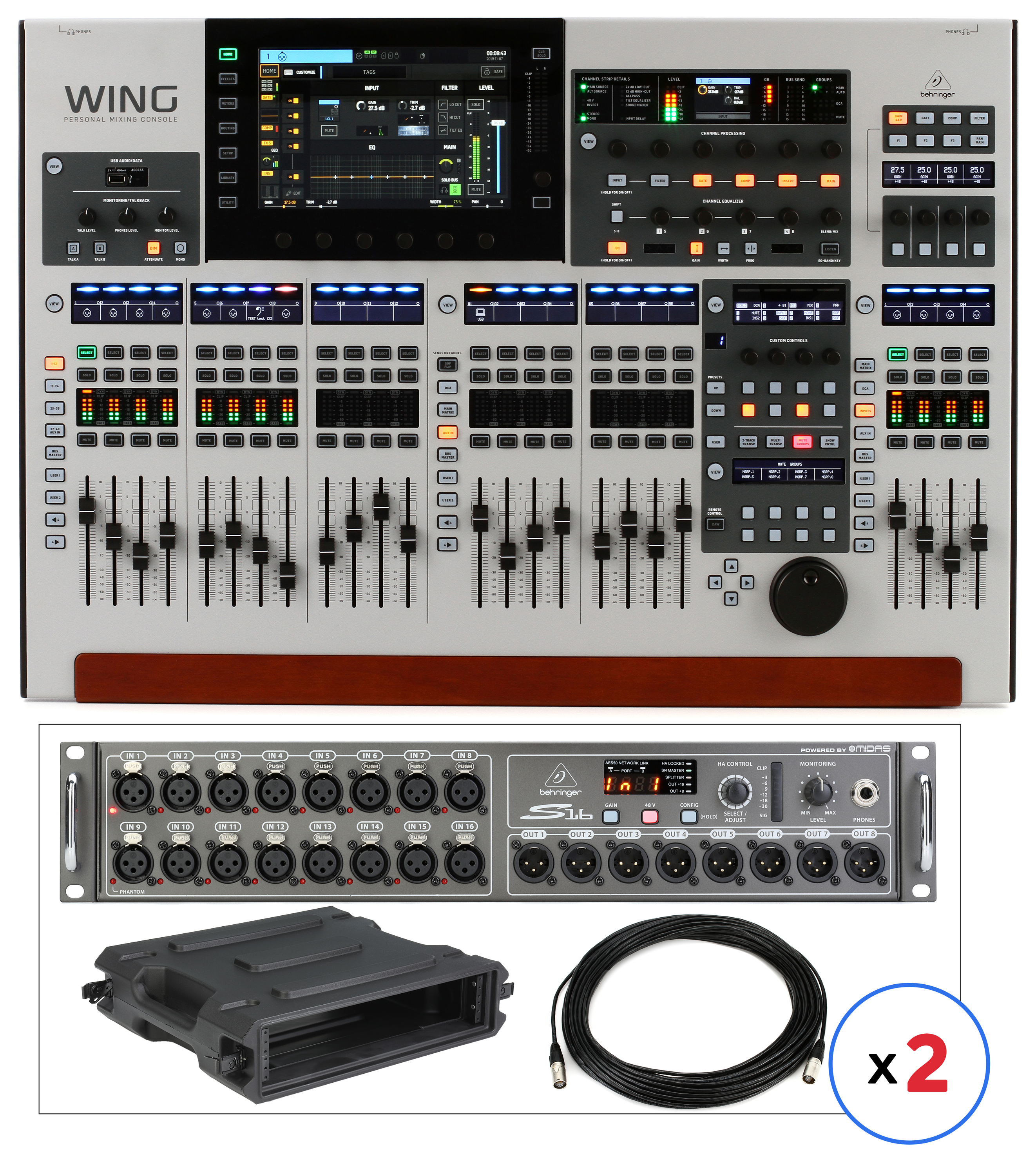 Behringer S16 16-input / 8-output Digital Stage Box | Sweetwater