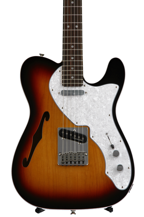 Fender Deluxe Telecaster Thinline - 3-Color Sunburst with Fender Deluxe Telecaster Thinline - 3-Color Sunburst with