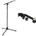 Photo of K&M 210/9 Telescoping Boom Microphone Stand and Clamp-on Mic Holder