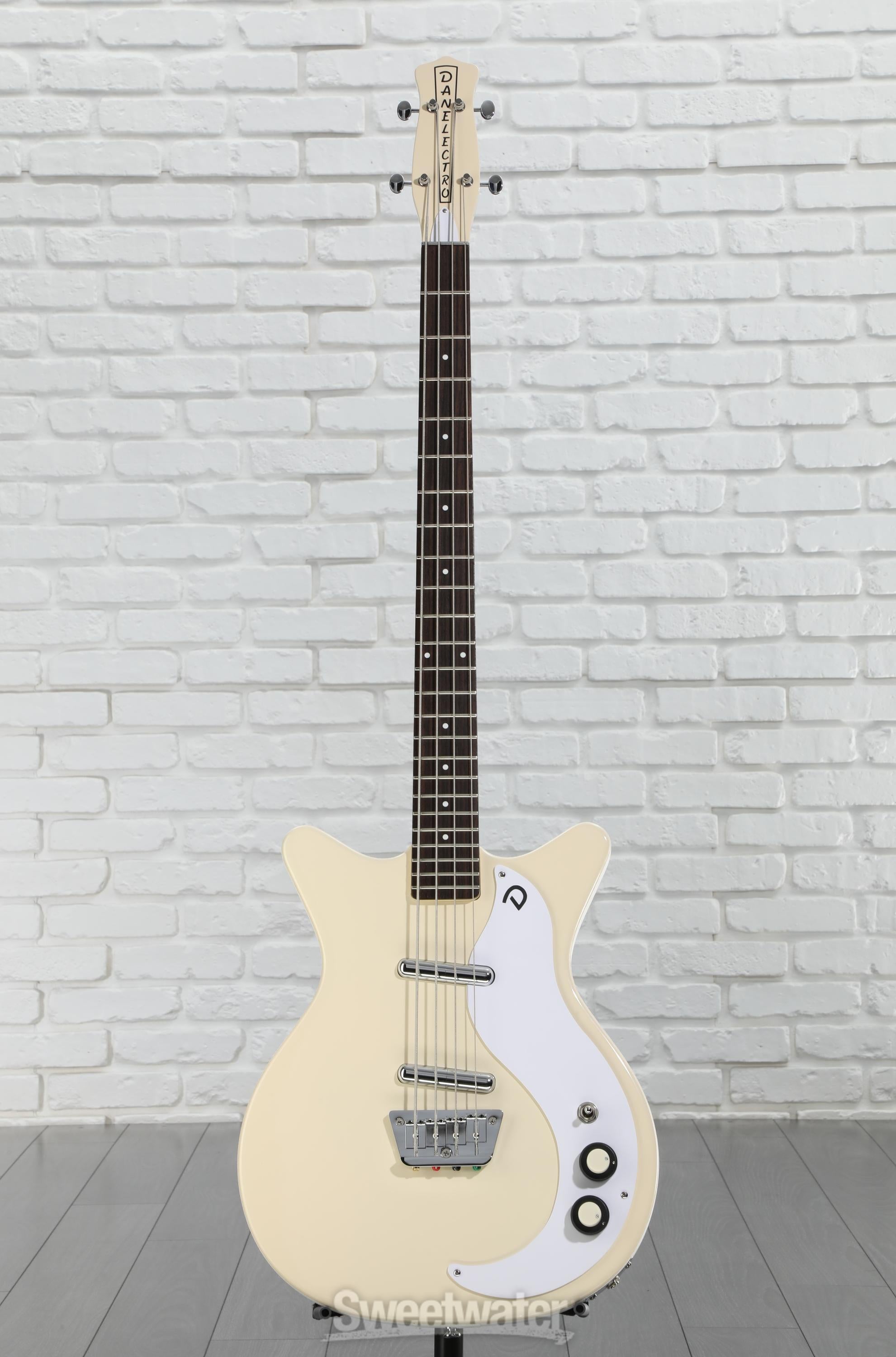 ギター danelectro 59DC Danelectro '59DC Short Scale Bass Guitar - Vintage Cream