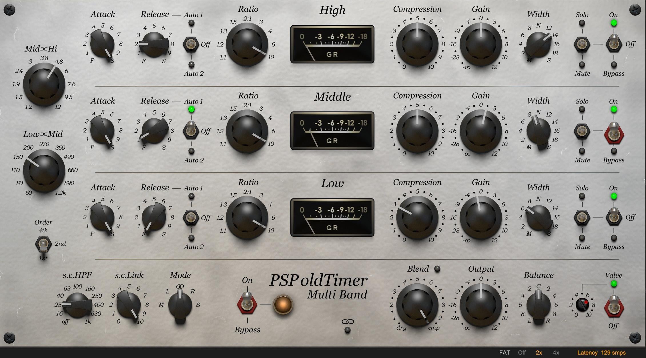 Photo of PSP Audioware oldTimer MB Vintage-style Multiband Compressor Plug-in