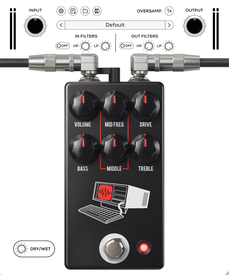 MixWave JHS Hard Drive Distortion Pedal Plug-in | Sweetwater