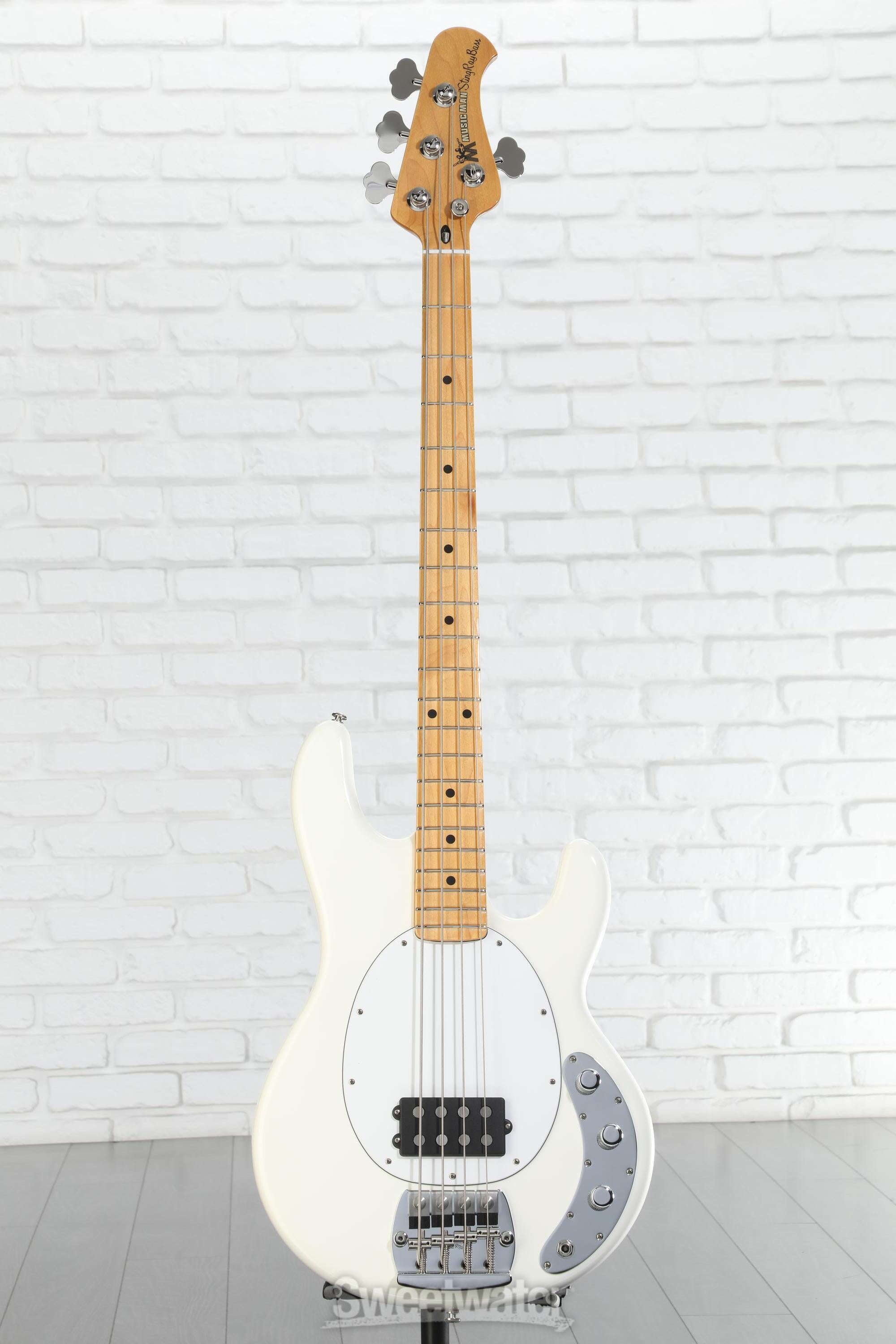 Ernie Ball Music Man Retro '70s StingRay Bass Guitar - White
