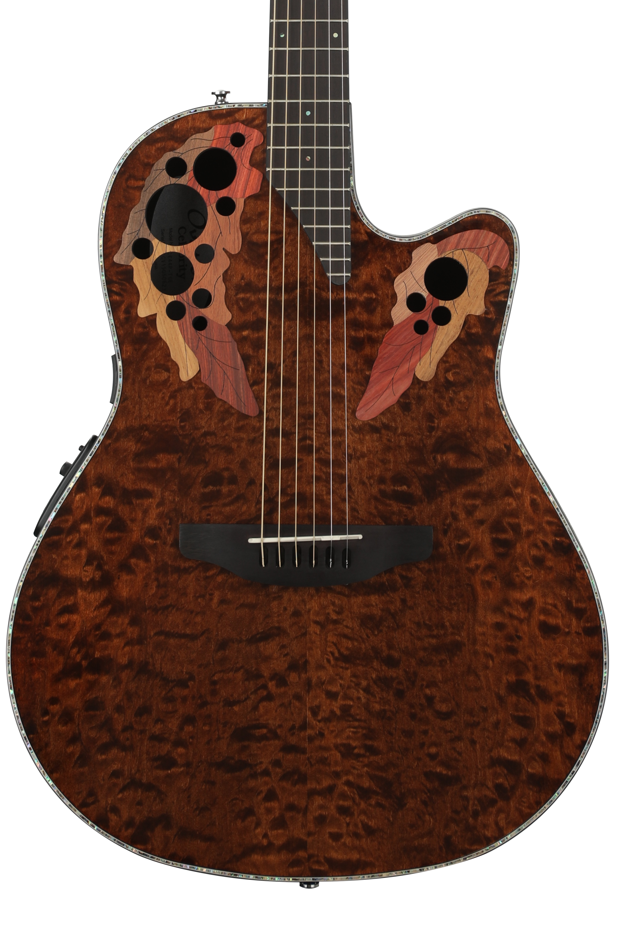 Ovation Celebrity Elite Plus CE44P-TGE Mid-Depth Acoustic-Electric Guitar -  Dark Tiger Eye