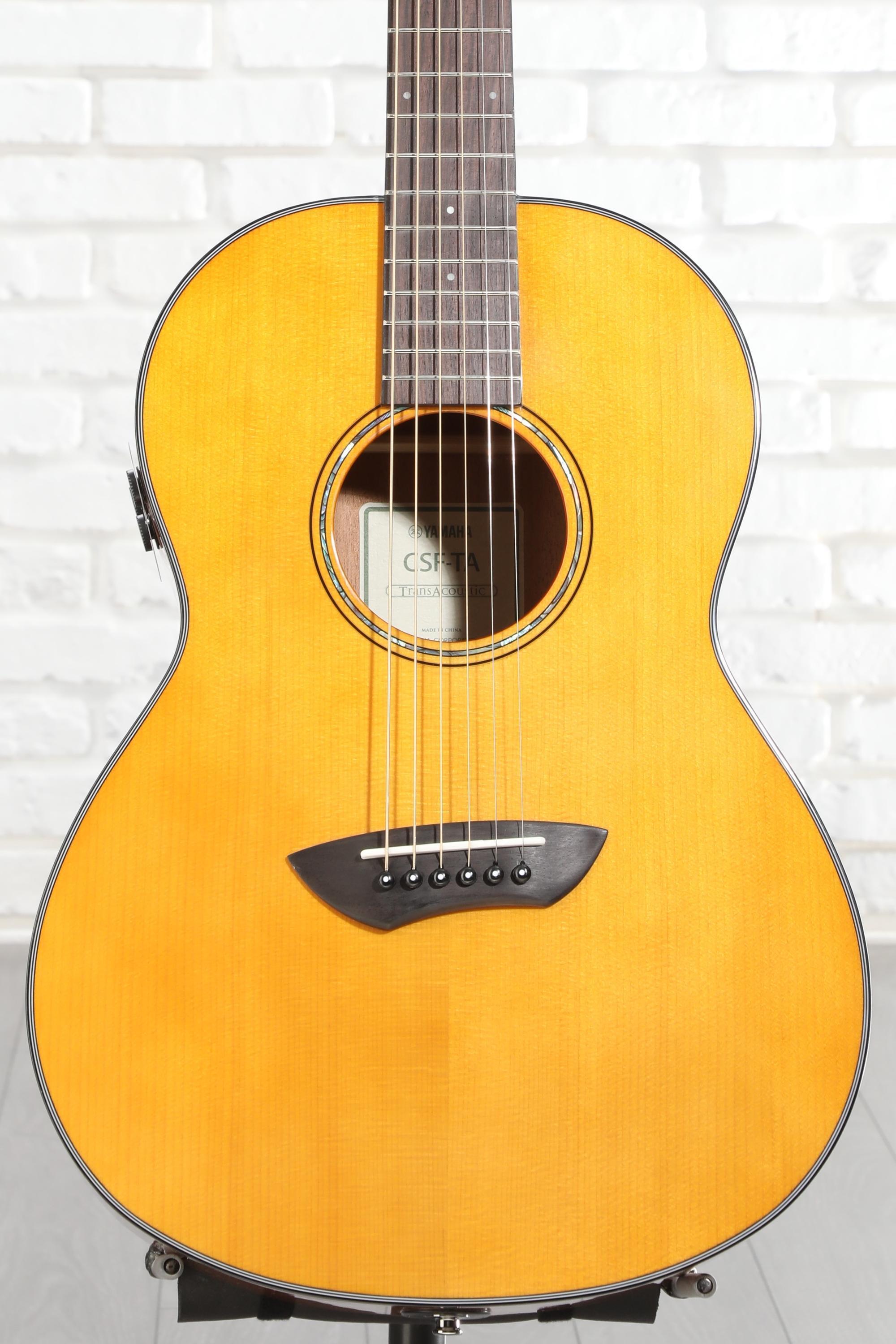 Yamaha CSF-TA TransAcoustic Parlor Guitar - Vintage Natural Gloss