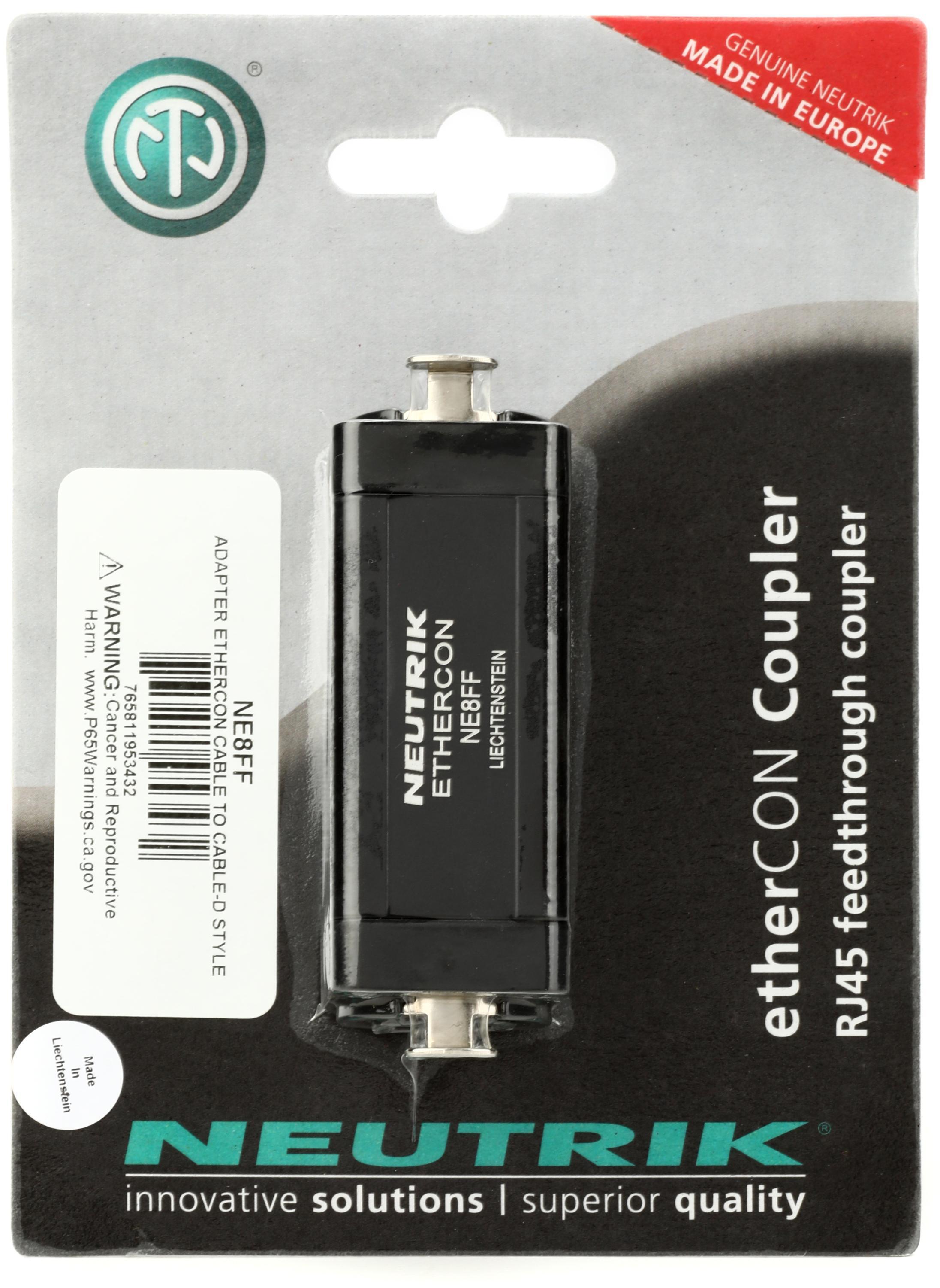 Neutrik NE8FF etherCON RJ45 Feedthrough Coupler | Sweetwater