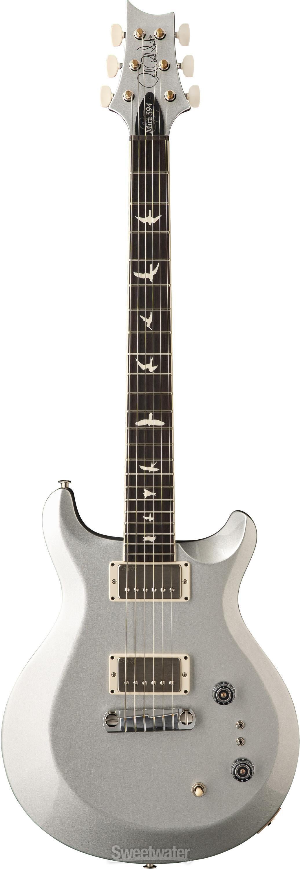 PRS S2 Mira 594 Electric Guitar - Platinum Metallic | Sweetwater
