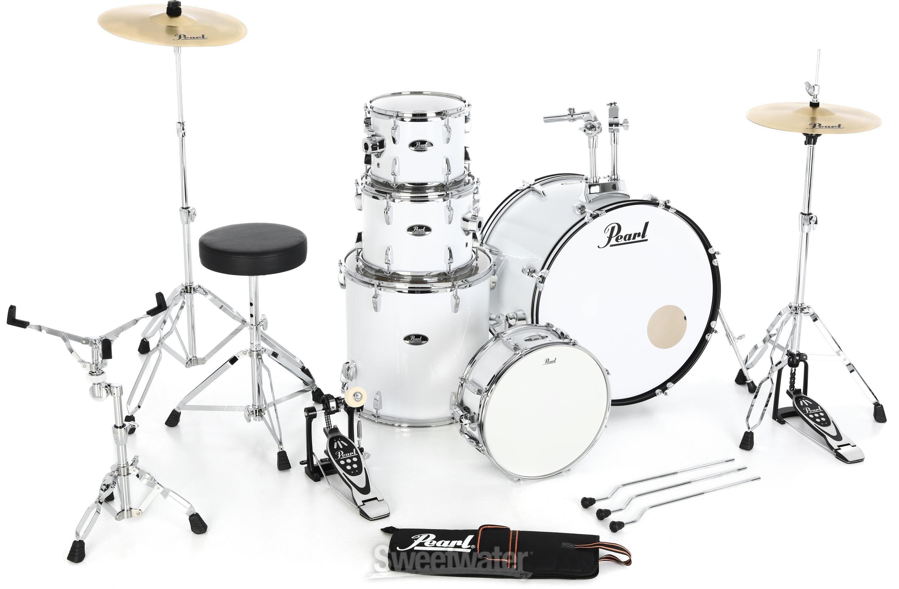 Pearl RS525SC/C Roadshow 5-piece Drum Set - Pure White | Sweetwater
