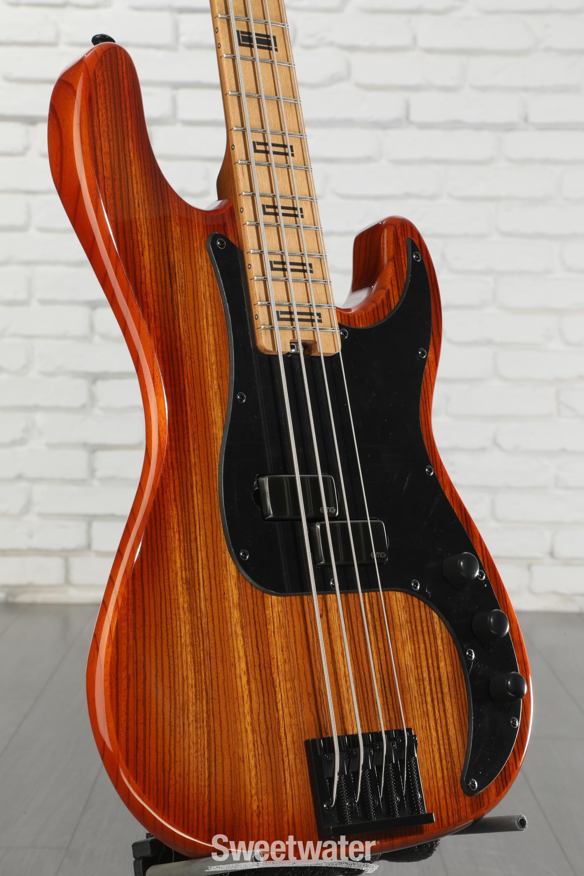 Schecter P-4 Exotic Bass Guitar - Faded Vintage Sunburst | Sweetwater