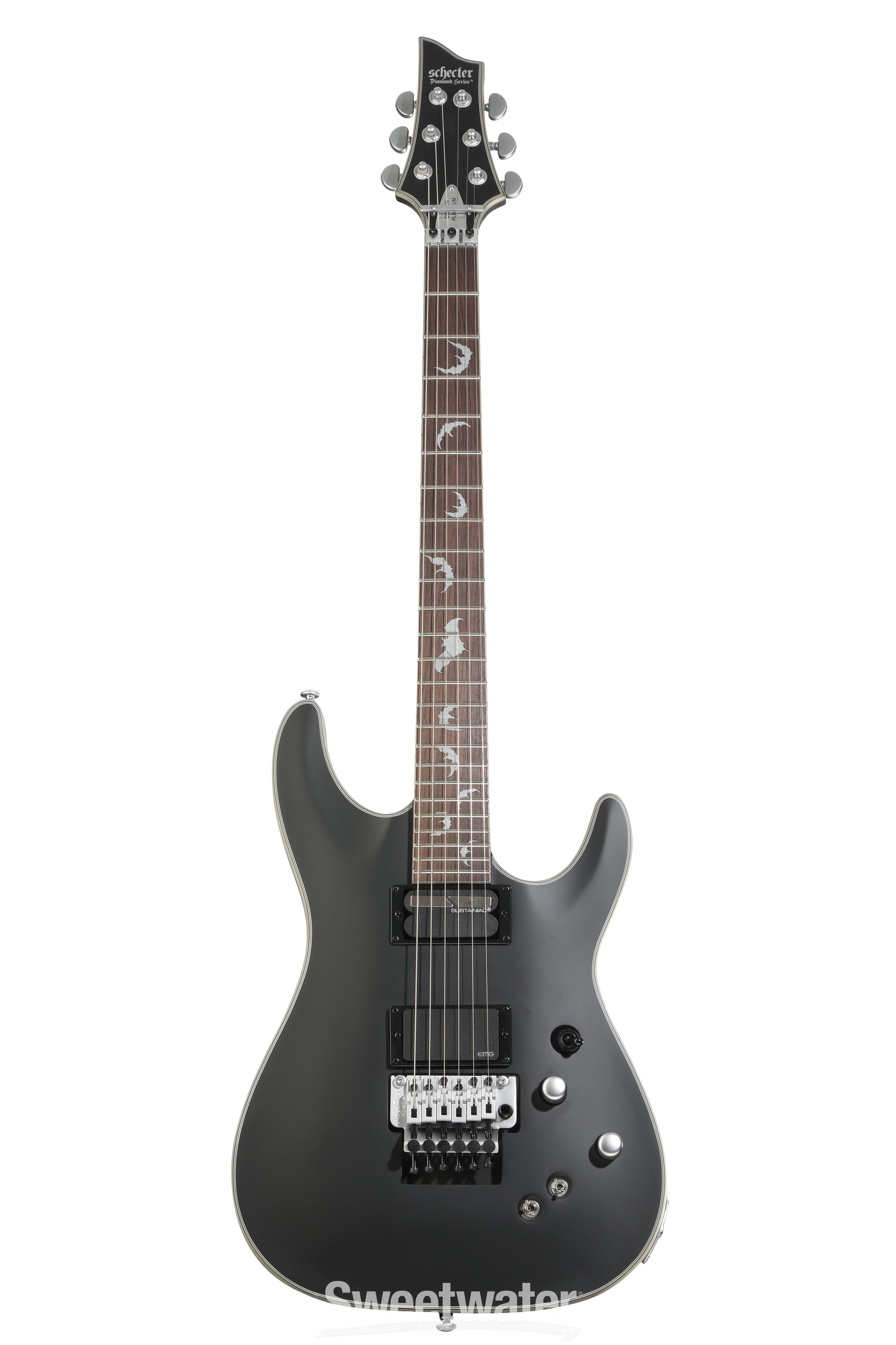 【11150】SCHECTER DAMIEN PLATINUM-6FR Schecter Damien Platinum 6 FR-S Electric Guitar - Satin Black