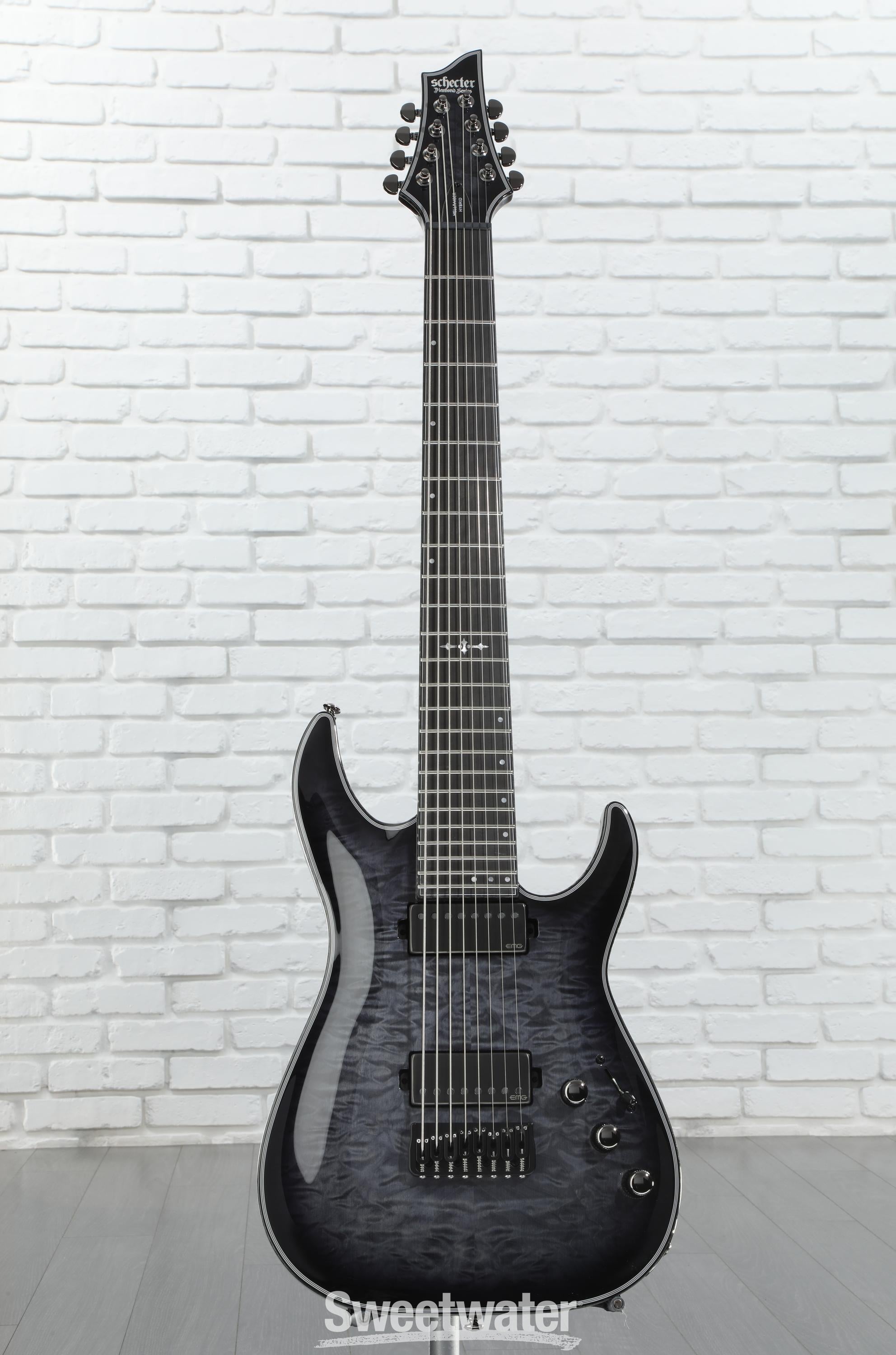 低価格で大人気の Schecter Black Trans - Guitar Electric C-8 Hybrid Hellraiser ギター