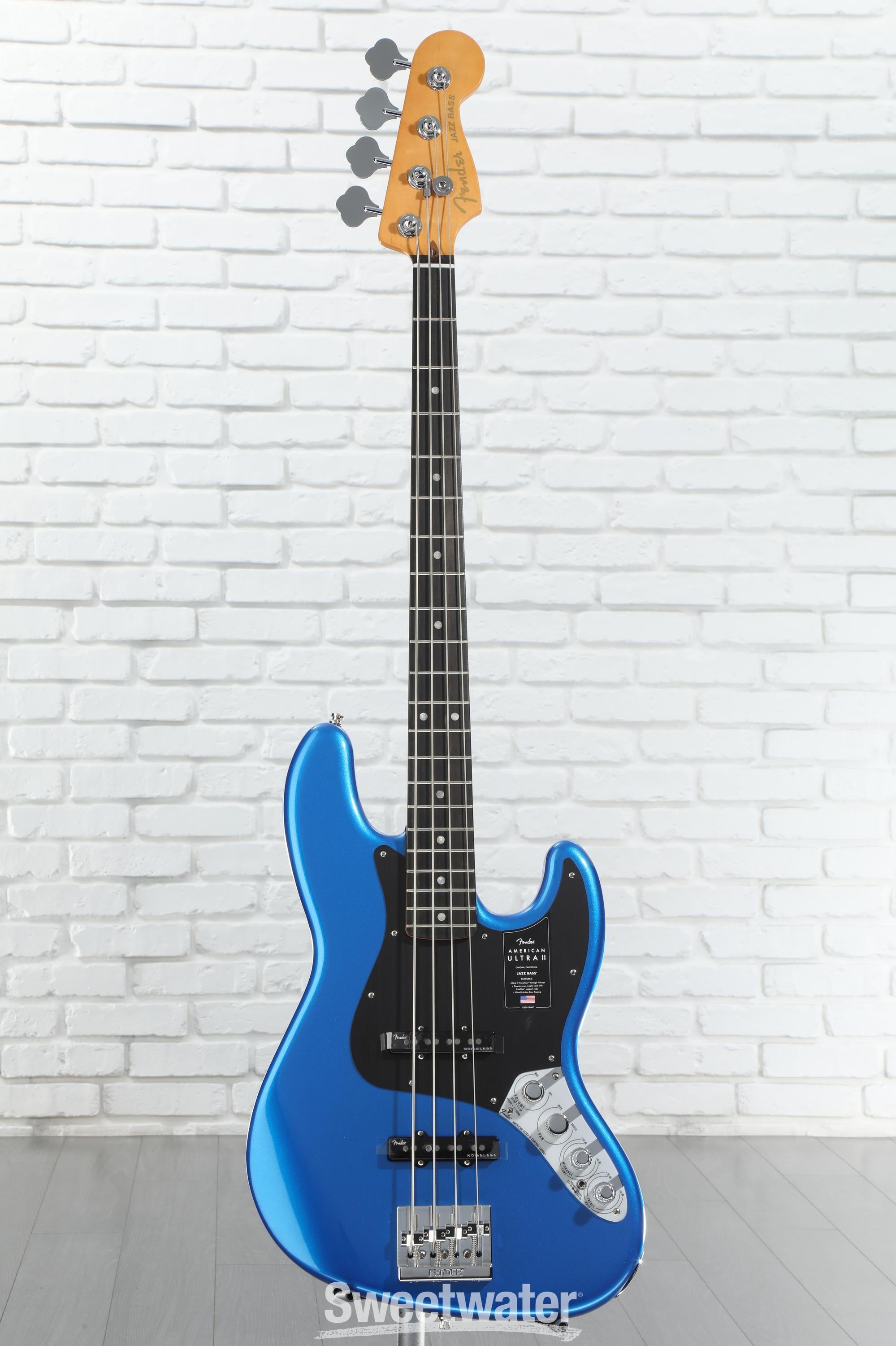 Fender American Ultra II Jazz Bass - Noble Blue, Ebony
