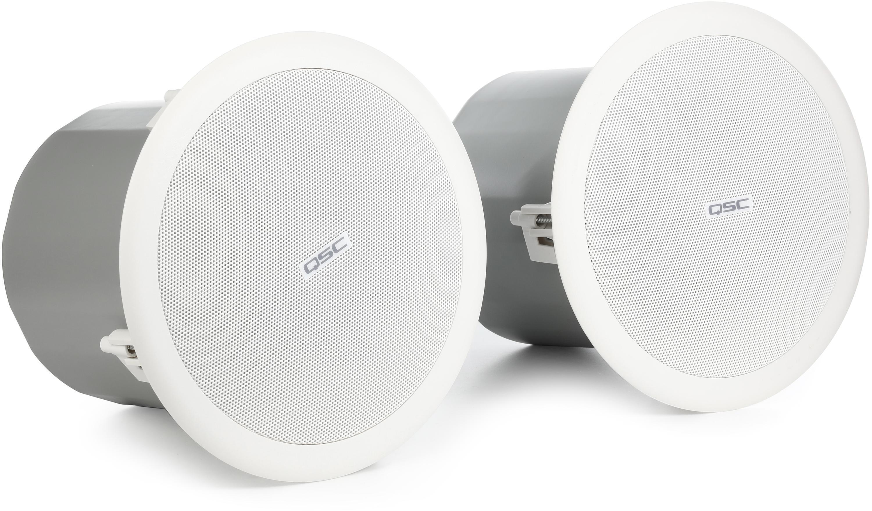QSC AC-S4T 4.5インチ2ウェイサーフェススピーカー 2個セット QSC AC-S4T 4.5 inch 2-way Surface-mount Speaker - Black