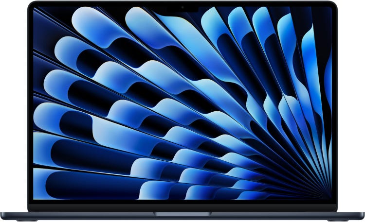 Apple 15-inch MacBook Air: Apple M4 Chip with 10-core CPU and 10-core GPU, 16GB Unified Memory, 256GB - Midnight