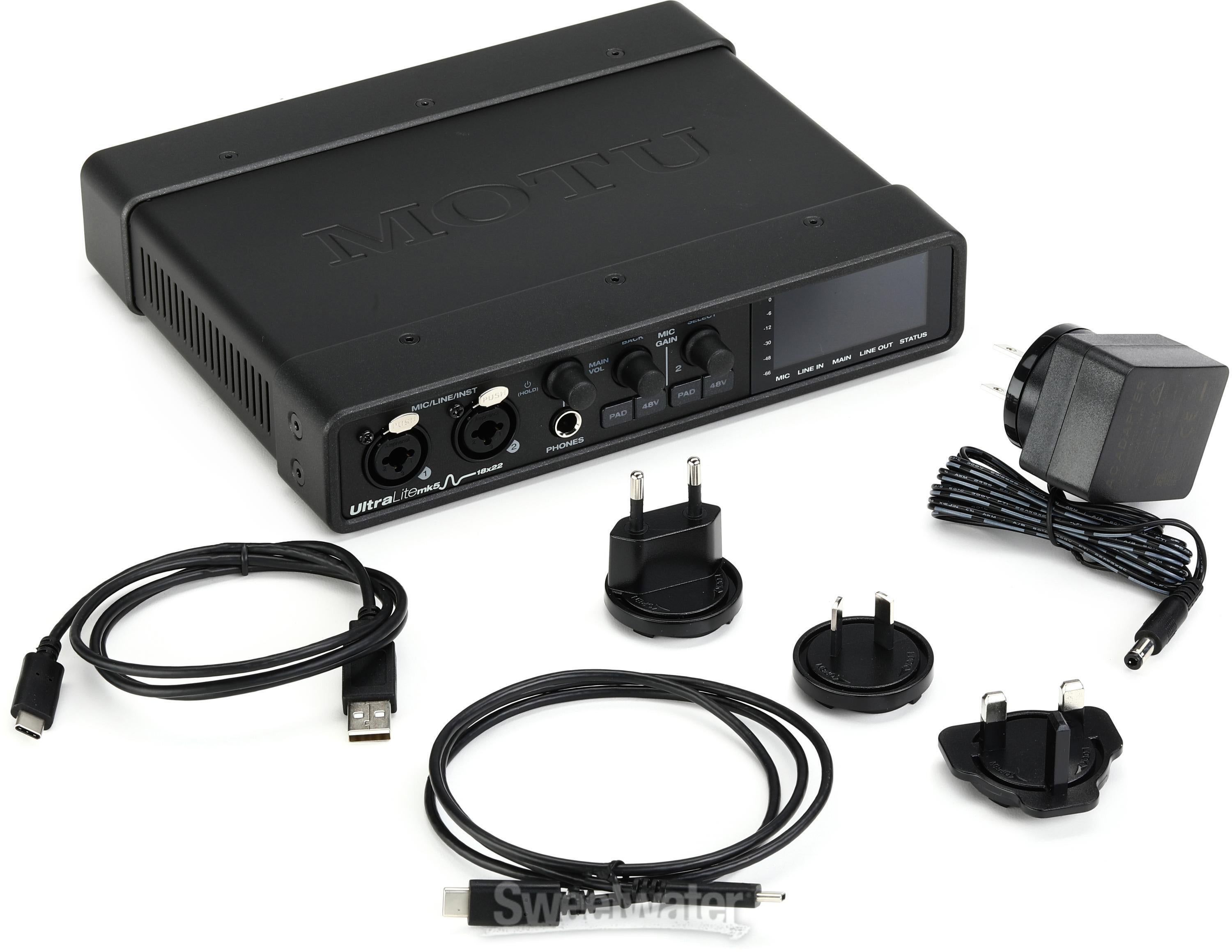MOTU UltraLite-mk5 18x22 USB Audio Interface | Sweetwater