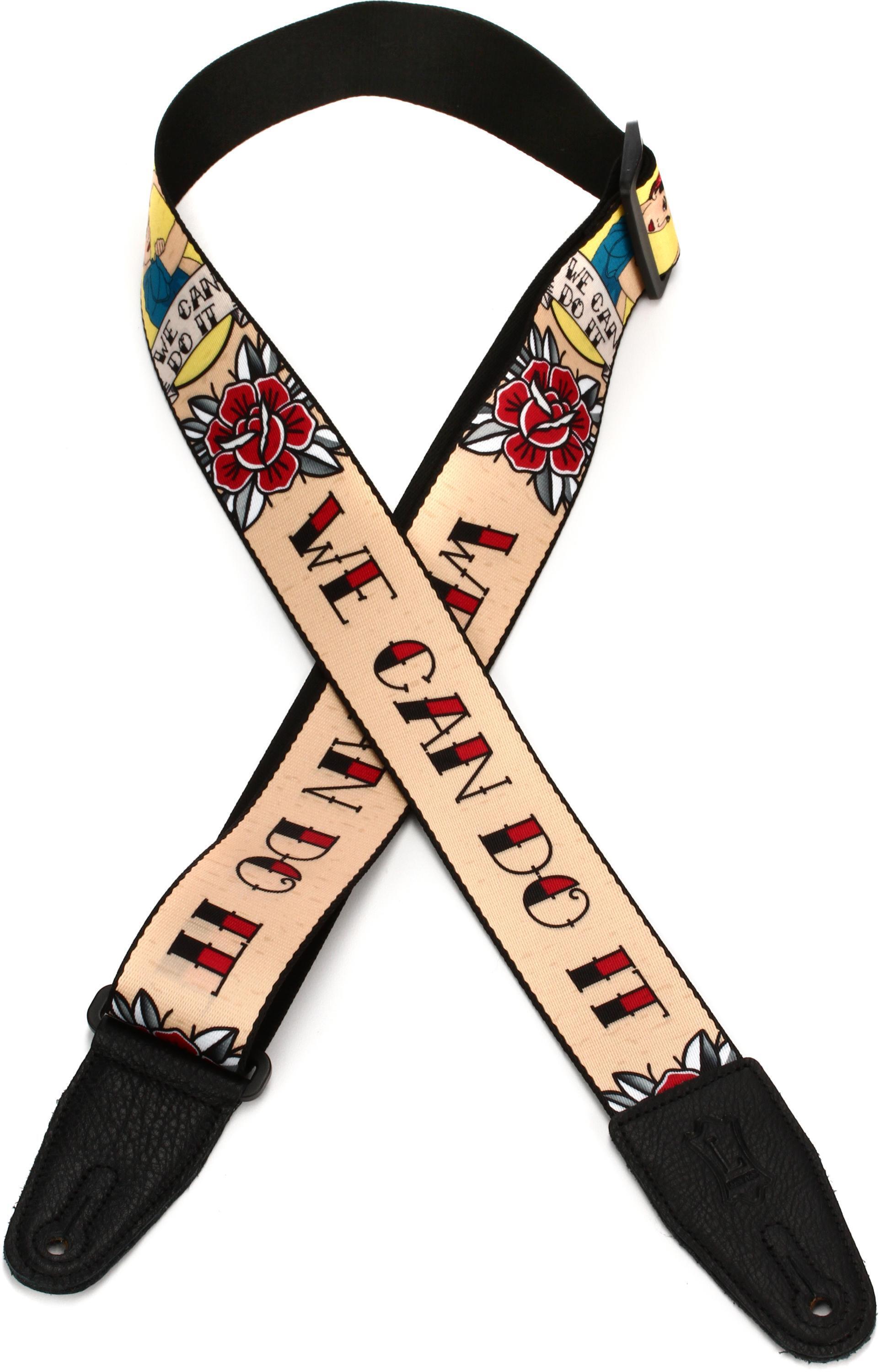 Levy's MPD2 Polyester Guitar Strap - Cherry Blossoms & Snow