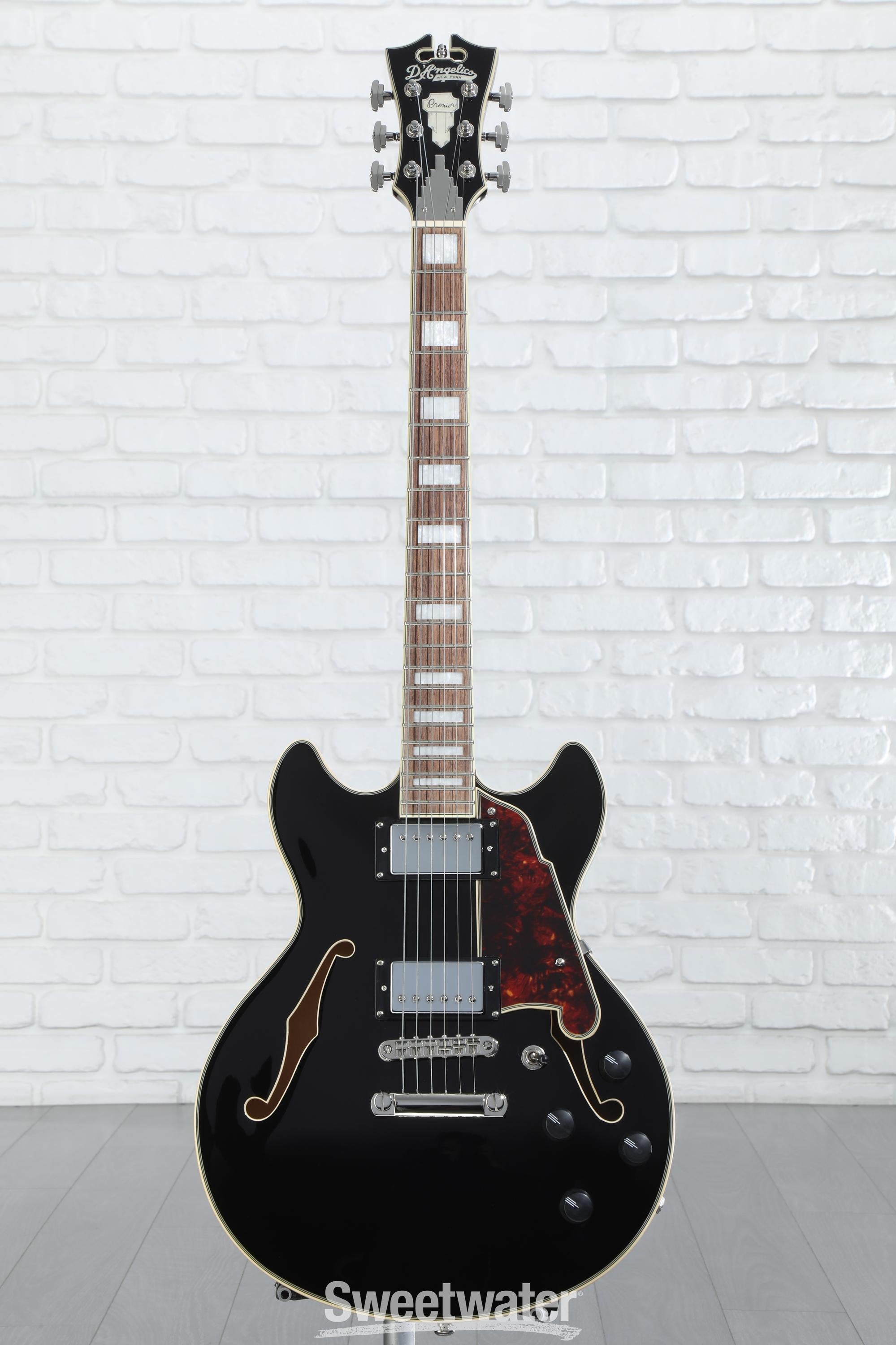 D'Angelico Premier Mini DC Electric Guitar - Black with