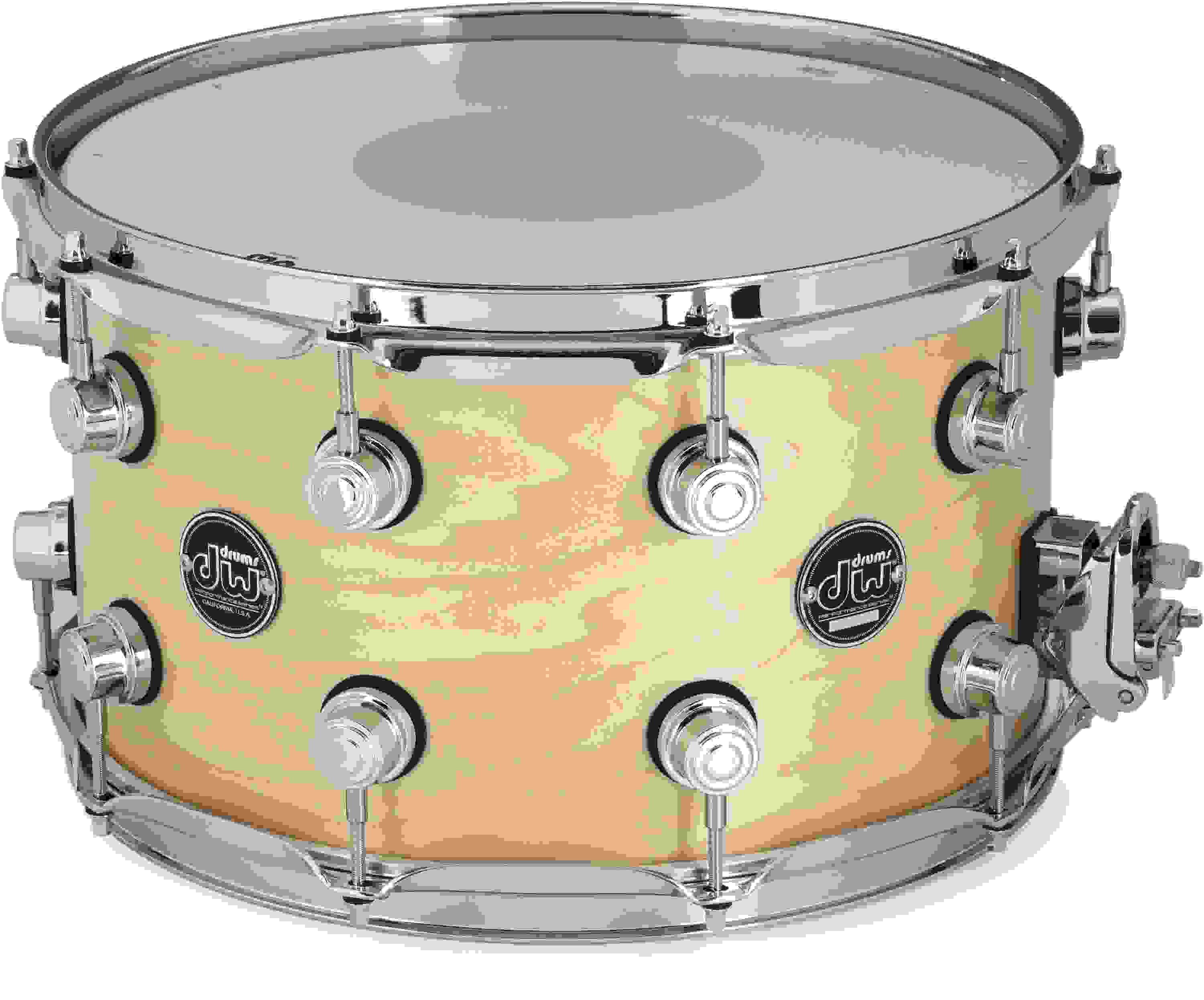 DW Performance Series Snare Drum - 8 x 14-inch - Natural Satin Oil - Sweetwater Exclusive