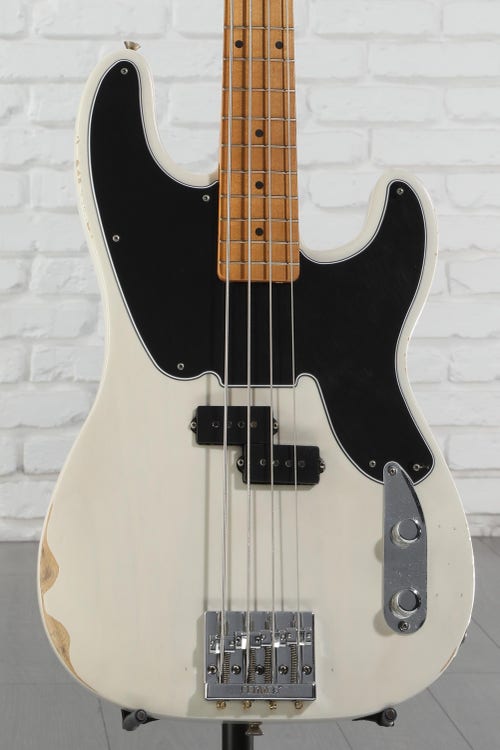 Fender Mike Dirnt Road Worn Precision Bass - White Blonde with Maple Fingerboard